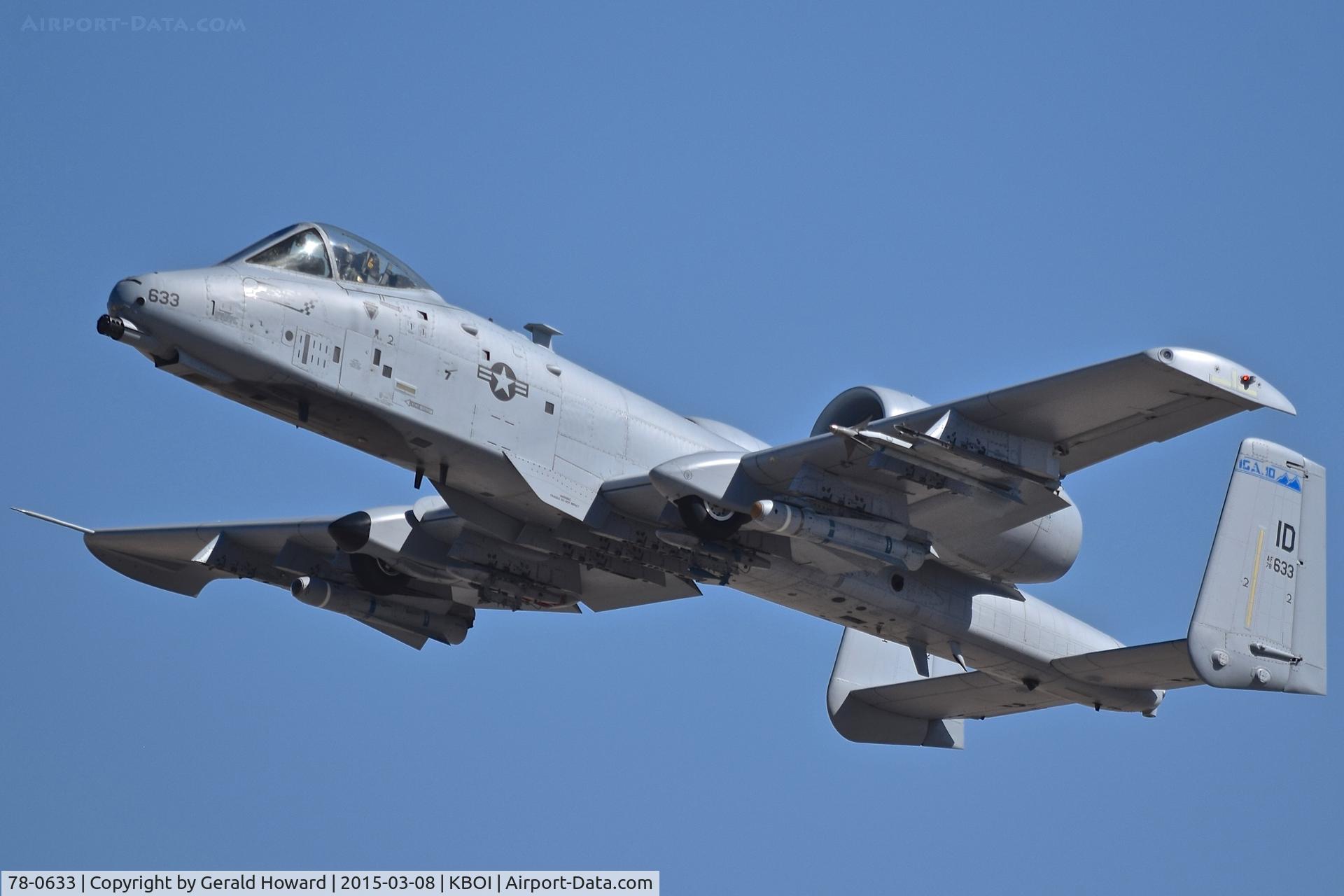 78-0633, 1978 Fairchild Republic A-10C Thunderbolt II C/N A10-0253, Departing RWY 28L.  190th Fighter Sq., Idaho ANG.