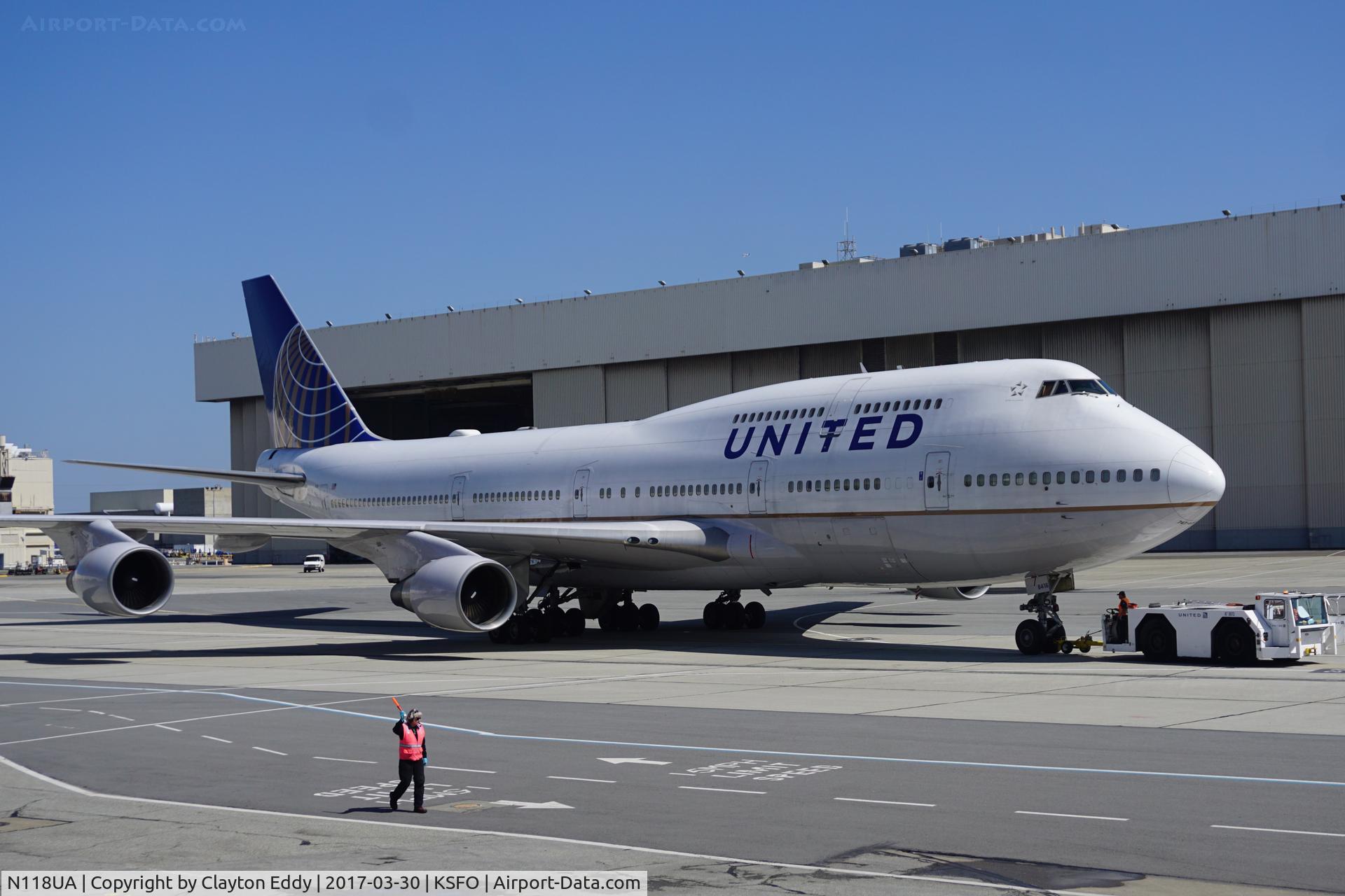 N118UA, 1999 Boeing 747-422 C/N 28811, SFO 2017
