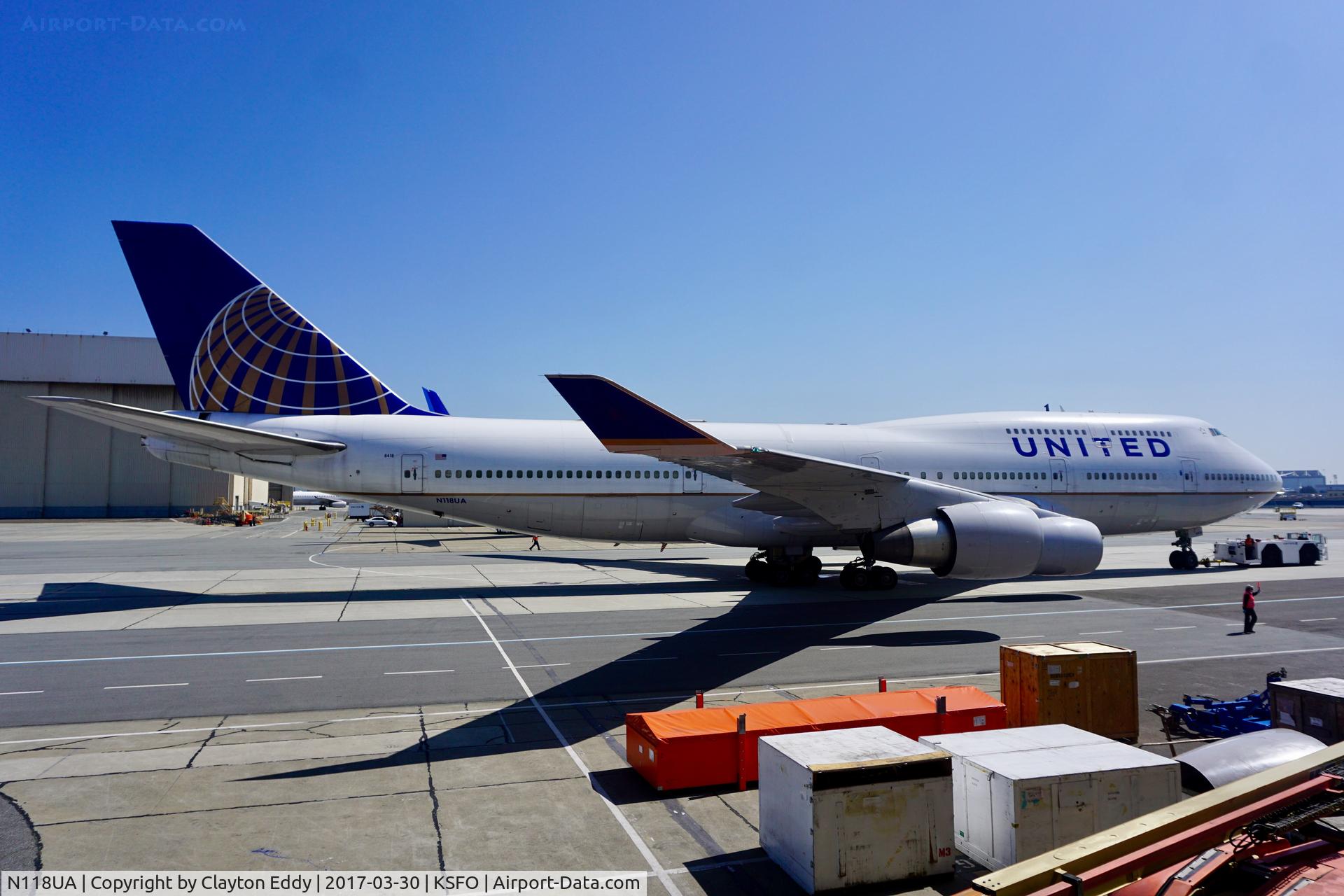 N118UA, 1999 Boeing 747-422 C/N 28811, SFO 2017