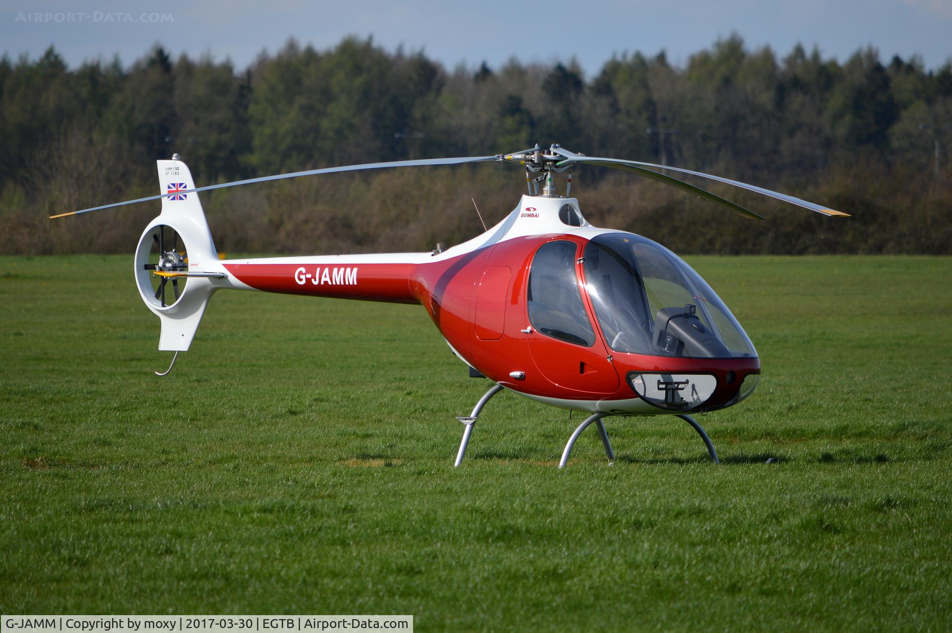 G-JAMM, 2017 Guimbal Cabri G2 C/N 1185, Guimbal Cabri G2 at Wycombe Air Park. Sadly on the 17th November 2017 this helicopter collided with Cessna 152 G-WACG near Aylesbury resulting in four fatalities.