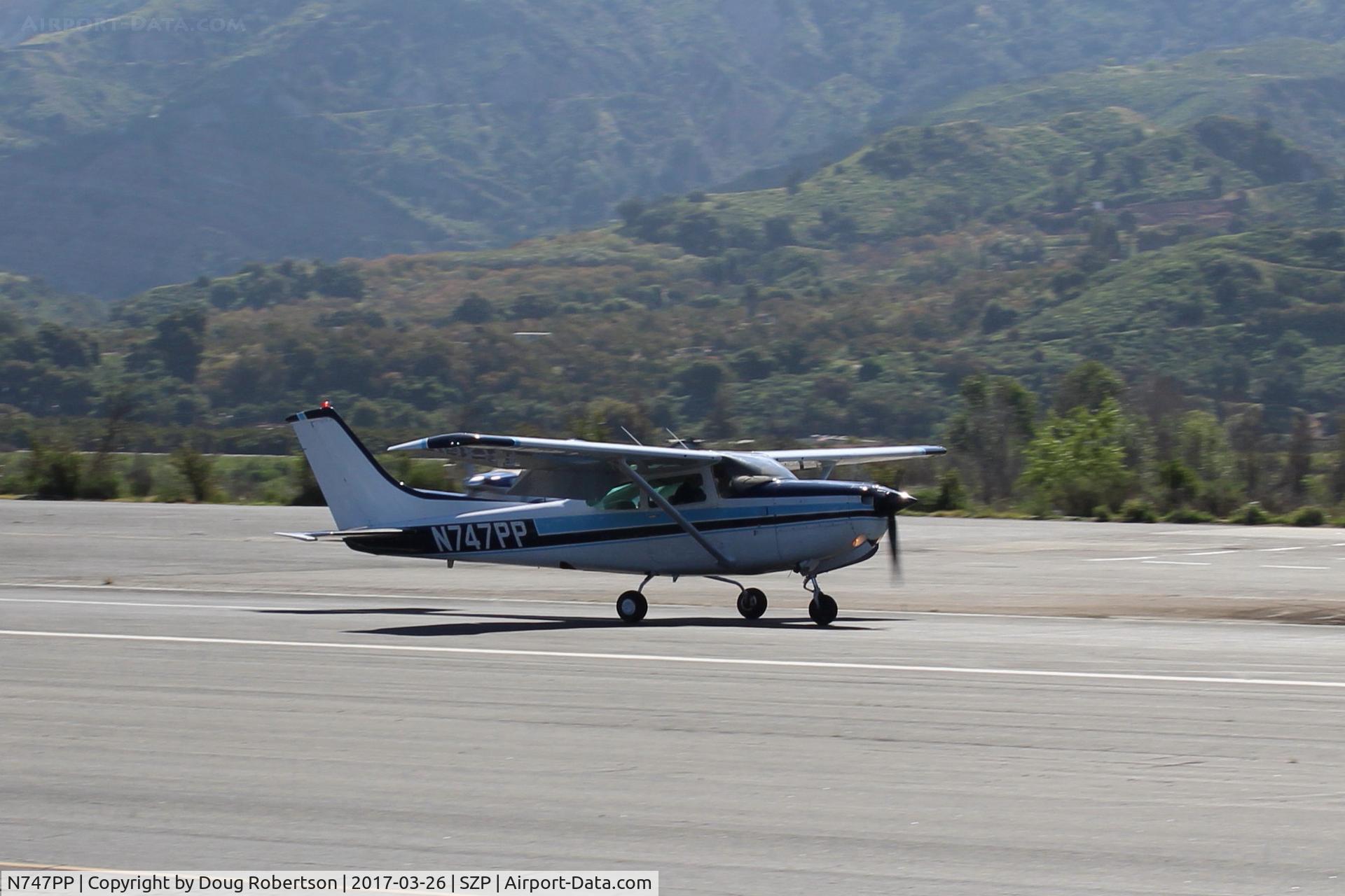 N747PP, 1980 Cessna 182R Skylane C/N R18201587, 1980 Cessna 182R SKYLANE,l Lycoming IO-540-J3C5D 235 Hp, another landing roll Rwy 22