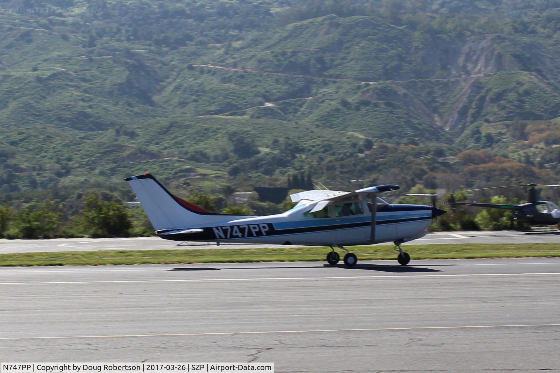 N747PP, 1980 Cessna 182R Skylane C/N R18201587, 1980 Cessna 182R SKYLANE, Lycoming IO-540-J3C5D 235 Hp, another landing roll Rwy 22