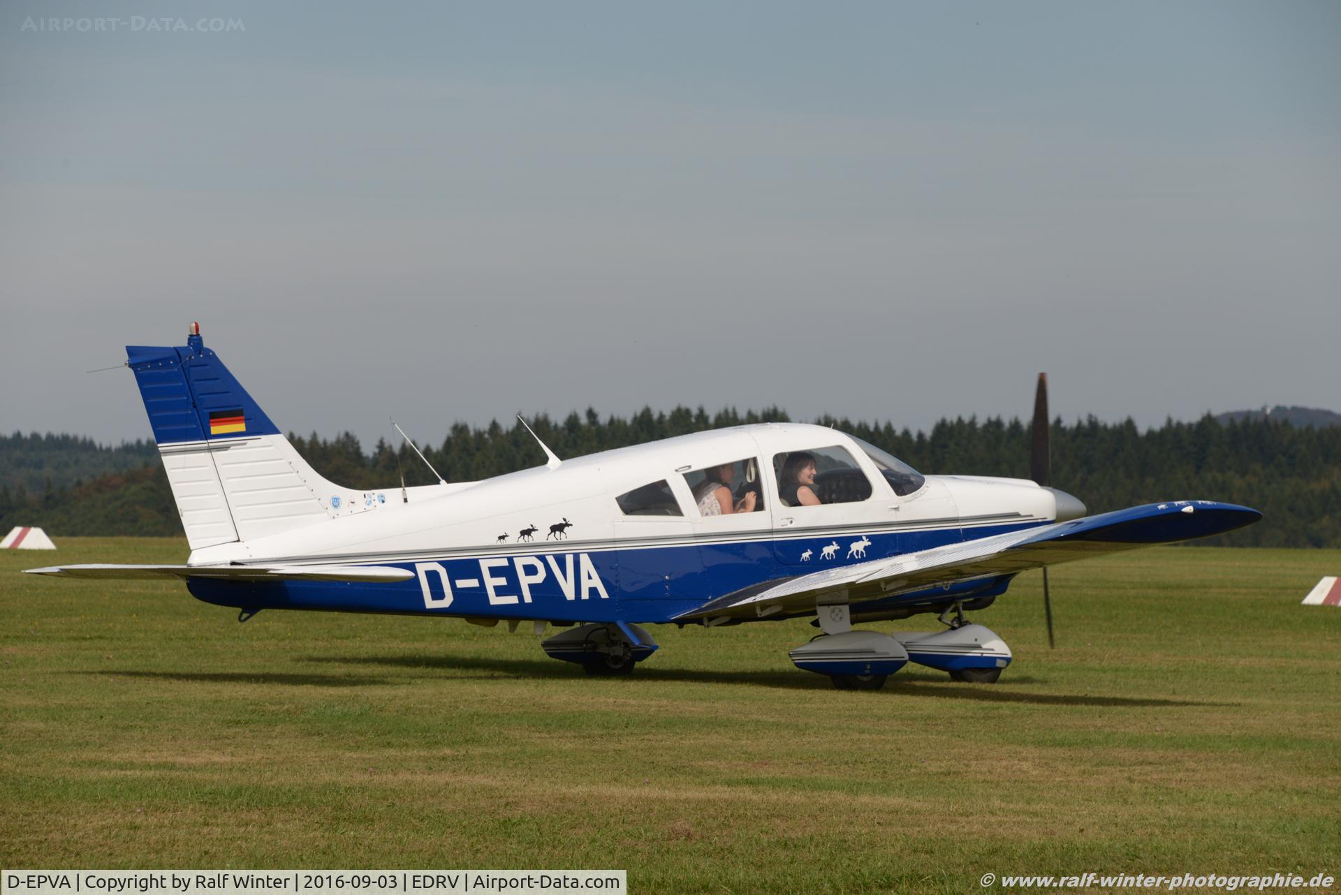 D-EPVA, 1973 Piper PA-28-180 Cherokee C/N 28-7305352, Piper PA-28-180 Cherokee - Private - 28-7305352 -  D-EPVA - 03.09.2016 - EDRV