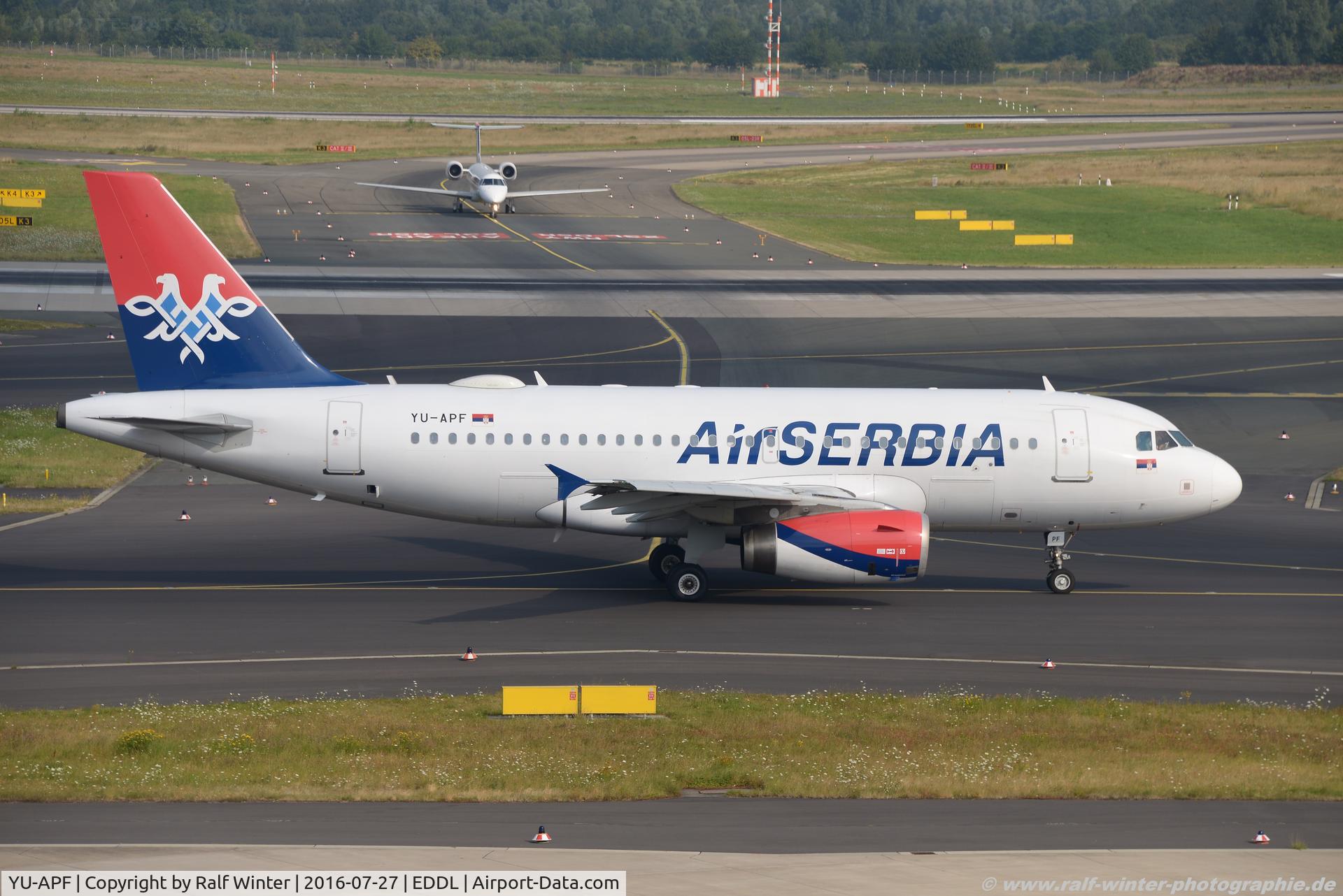 YU-APF, 2007 Airbus A319-132 C/N 3317, Airbus A319-132 - JU JAT Air Serbia - 3317 - YU-APF - 27.07.2016 - DUS