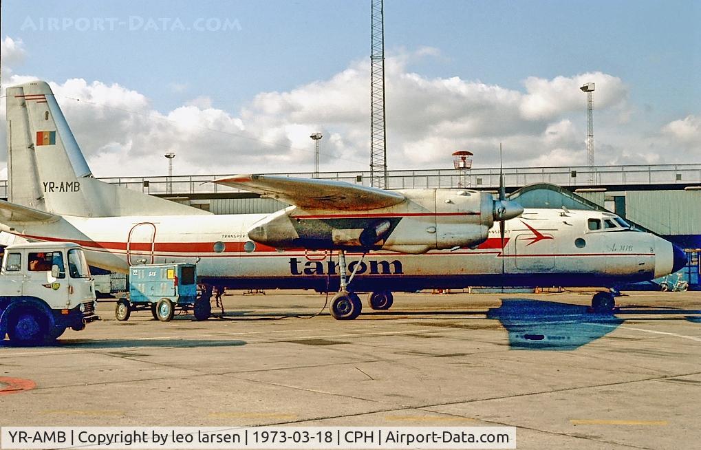 YR-AMB, 1971 Antonov An-24RV C/N 17306905, Copenhagen 18.3.1973