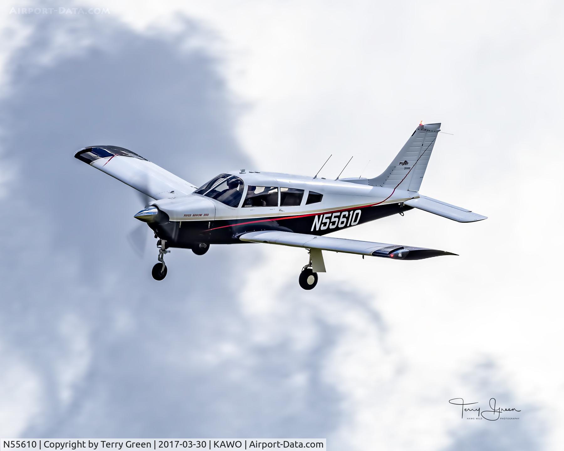 N55610, 1973 Piper PA-28R-200 Cherokee Arrow C/N 28R-7335258, KAWO