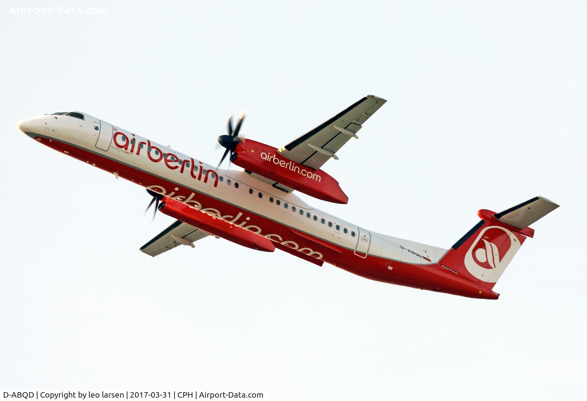 D-ABQD, 2009 De Havilland Canada DHC-8-402Q Dash 8 C/N 4234, Copenhagen 31.3.2017