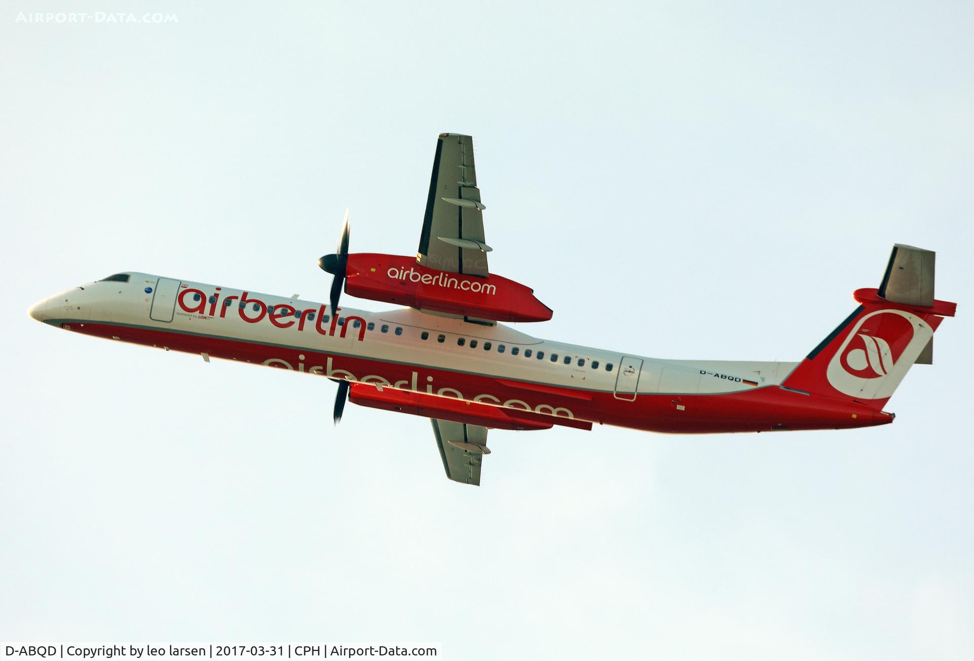 D-ABQD, 2009 De Havilland Canada DHC-8-402Q Dash 8 C/N 4234, Copenhagen 31.3.2017
