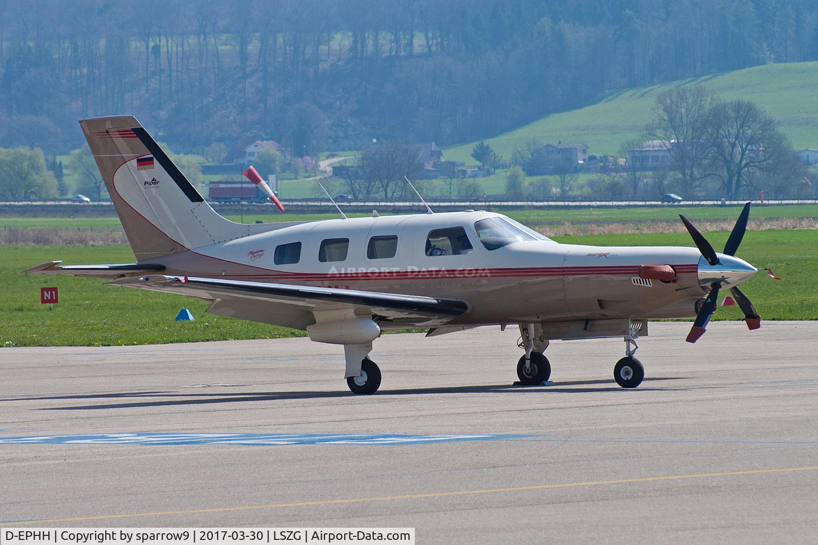 D-EPHH, 1999 Piper PA-46-350P Malibu Mirage C/N 4636245, At Grenchen Airport.