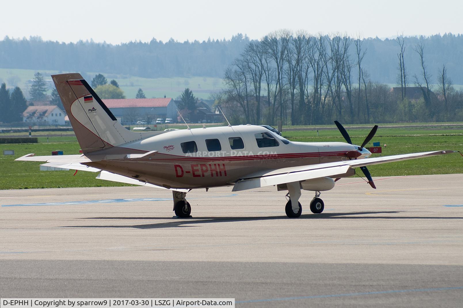 D-EPHH, 1999 Piper PA-46-350P Malibu Mirage C/N 4636245, At Grenchen Airport.