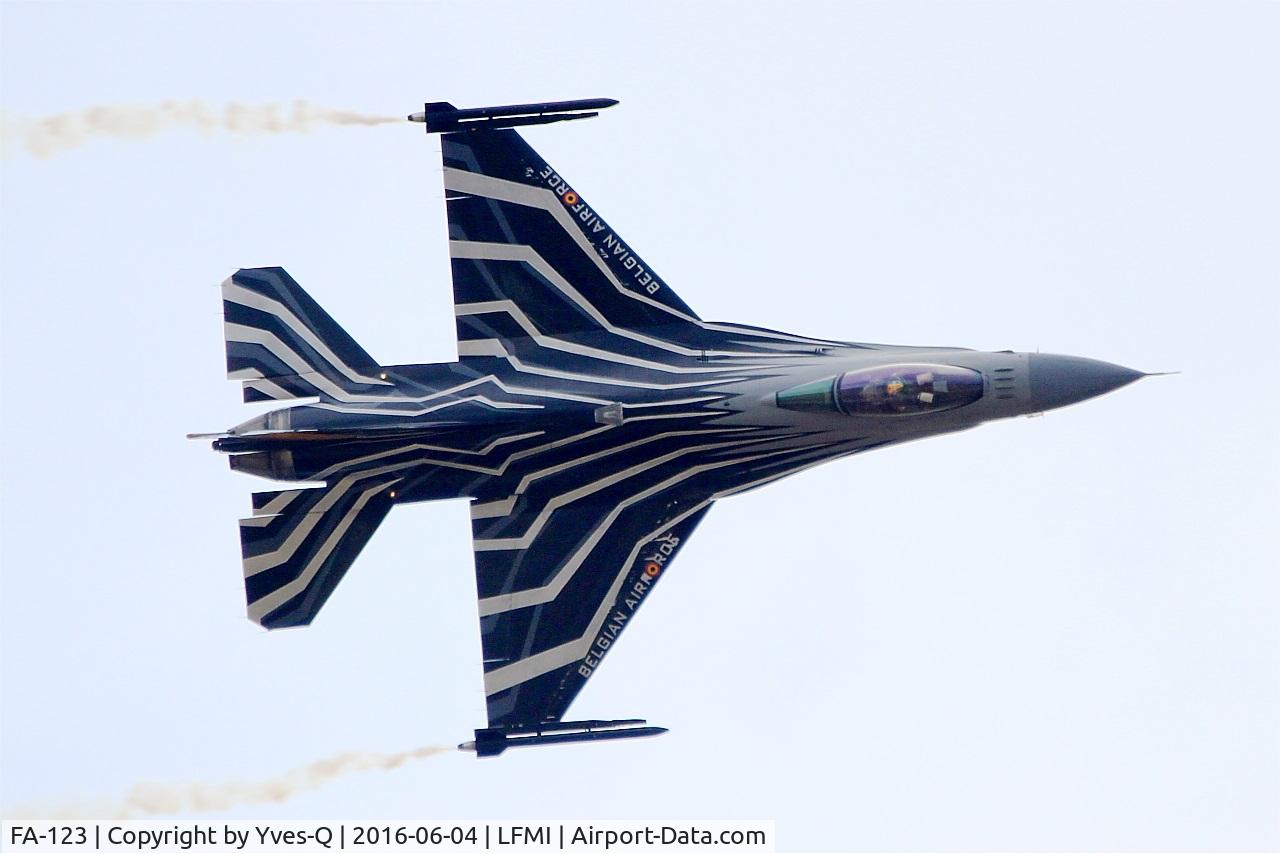 FA-123, SABCA F-16AM Fighting Falcon C/N 6H-123, Belgian Air Force SABCA F-16AM Fighting Falcon, On display, Istres-Le Tubé Air Base 125 (LFMI-QIE) open day 2016