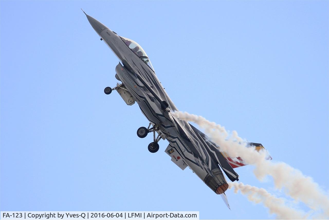 FA-123, SABCA F-16AM Fighting Falcon C/N 6H-123, Belgian Air Force SABCA F-16AM Fighting Falcon, On display, Istres-Le Tubé Air Base 125 (LFMI-QIE) open day 2016