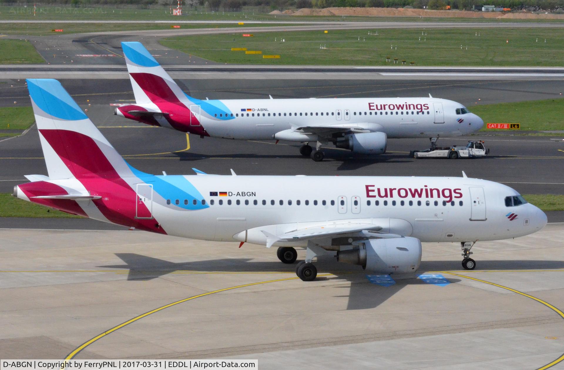 D-ABGN, 2008 Airbus A319-112 C/N 3661, Eurowings operates A319 and A320 now. Both are former Air Berlin aircraft.