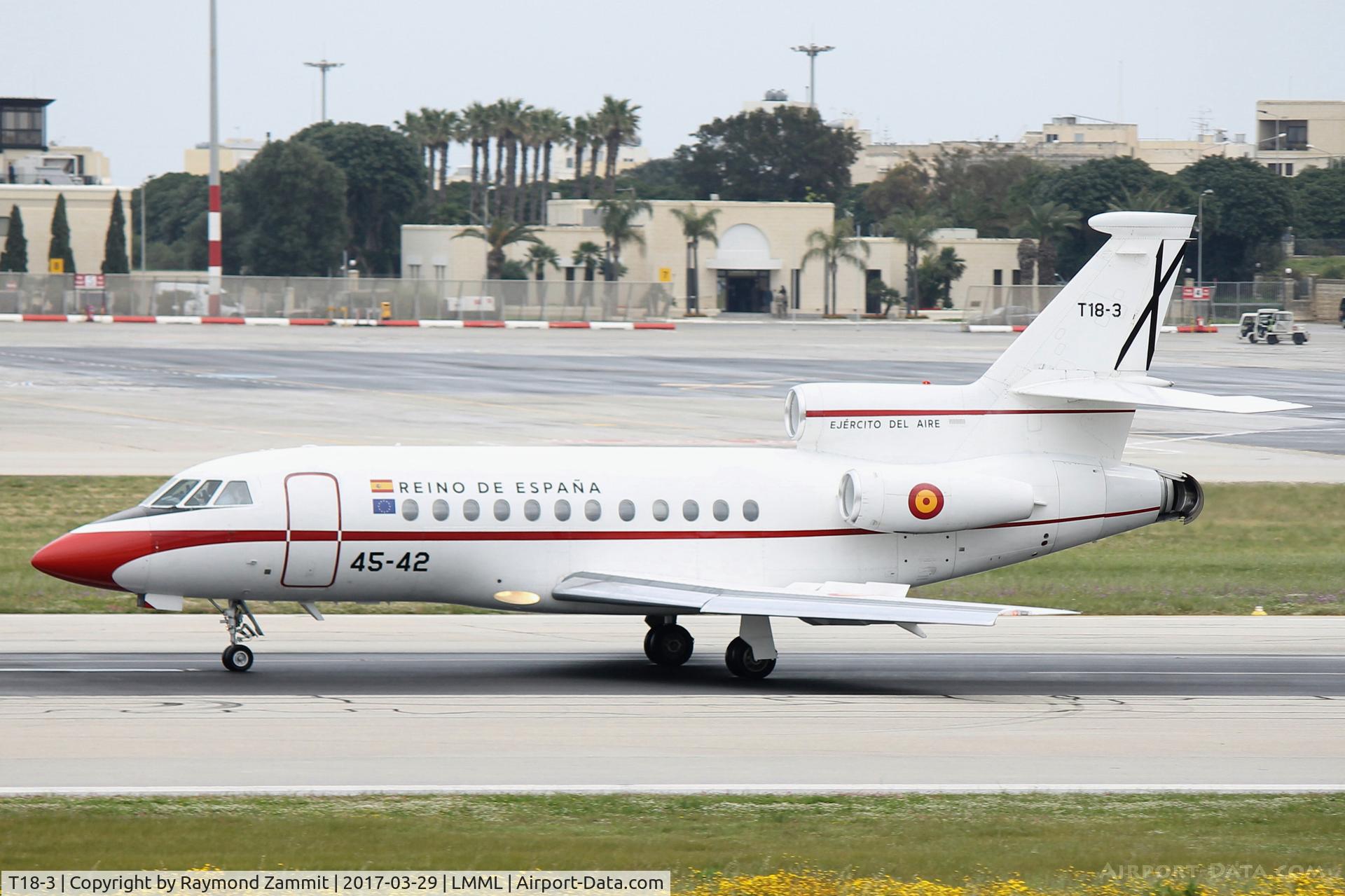 T18-3, 1989 Dassault Falcon 900B C/N 077, Dassault Falcon 900 T18-3/45-42 Spanish Air Force