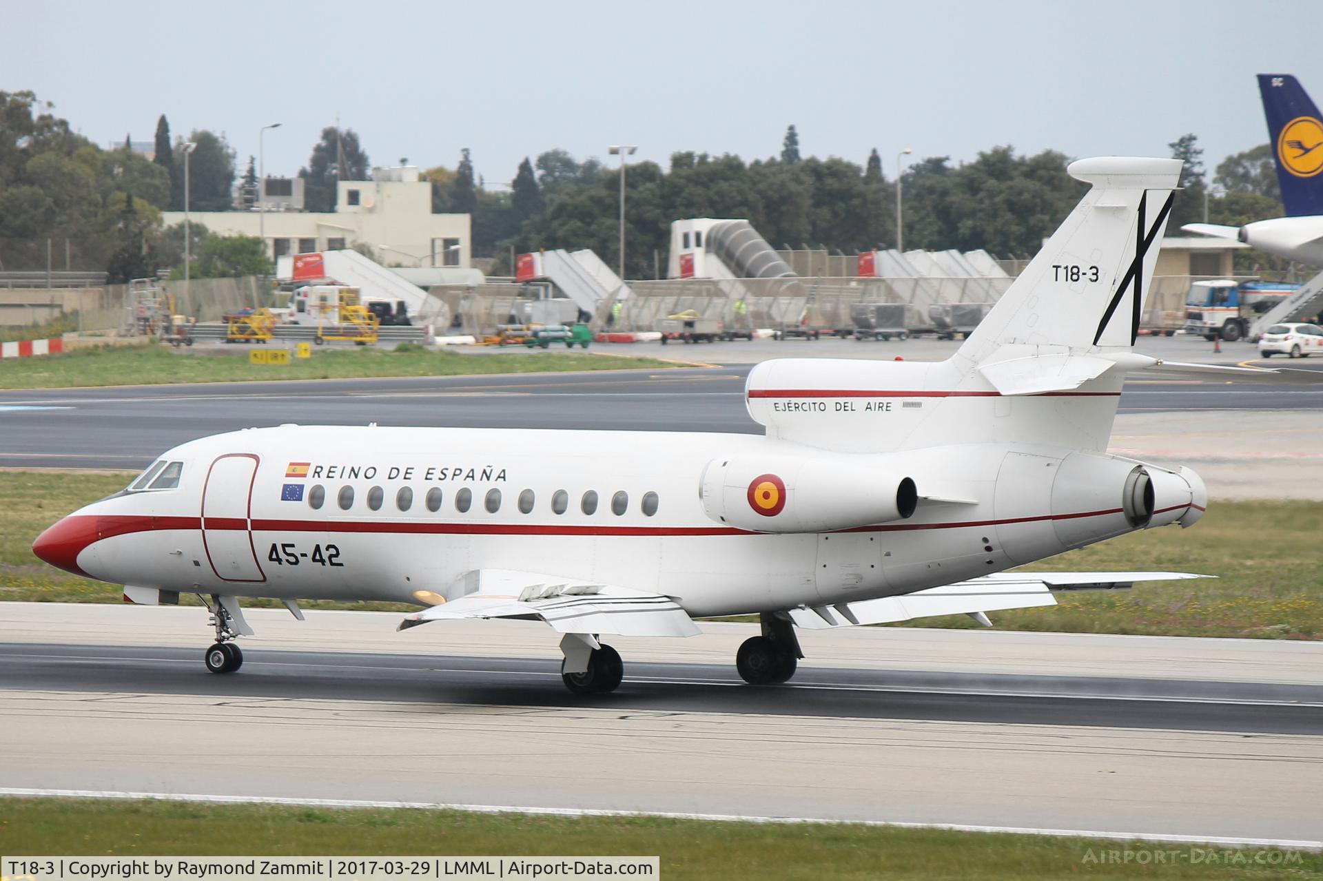 T18-3, 1989 Dassault Falcon 900B C/N 077, Dassault Falcon 900 T18.3/45-42 Spanish Air Force