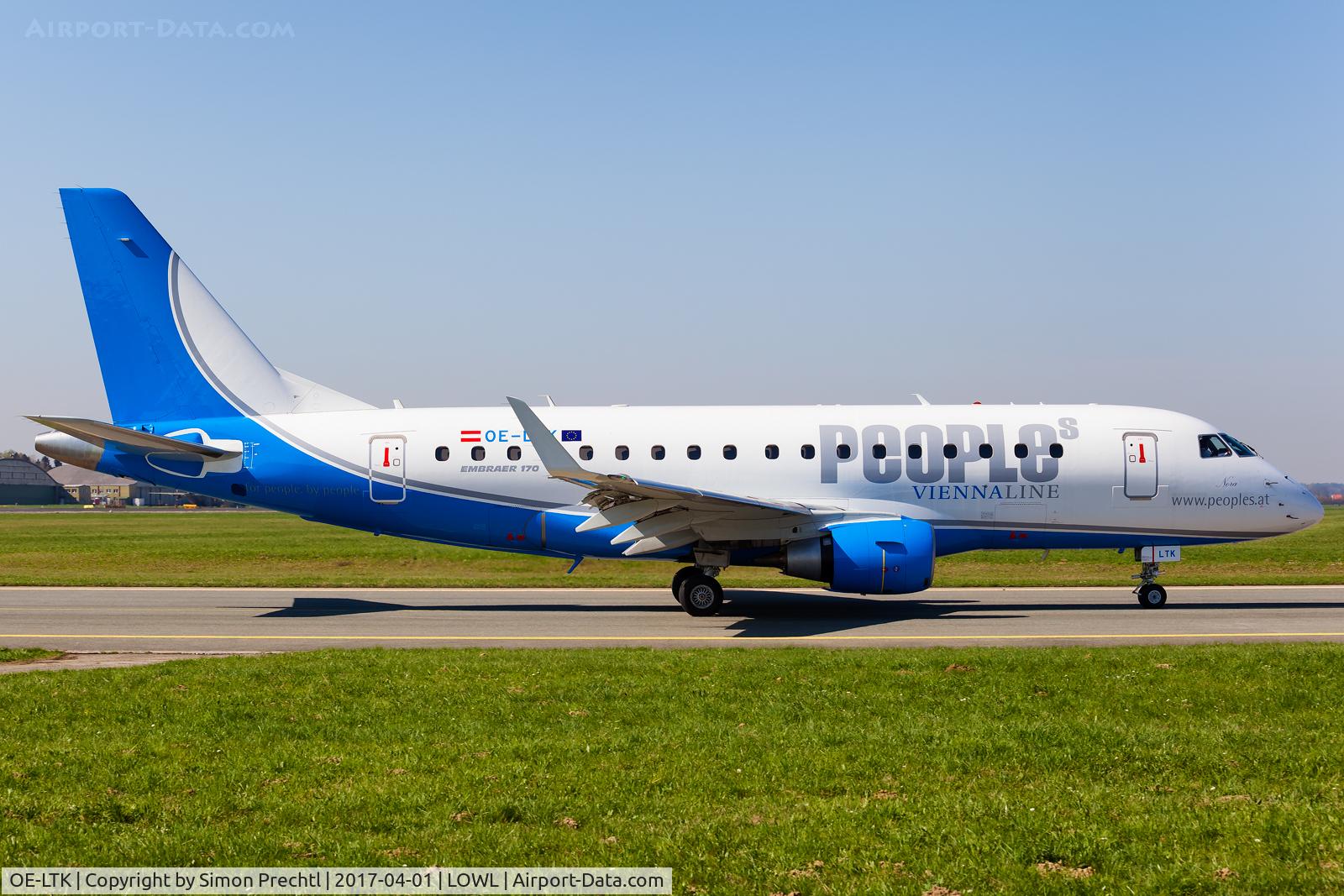 OE-LTK, 2005 Embraer 170LR (ERJ-170-100LR) C/N 17000093, OE-LTK @ Linz Airport