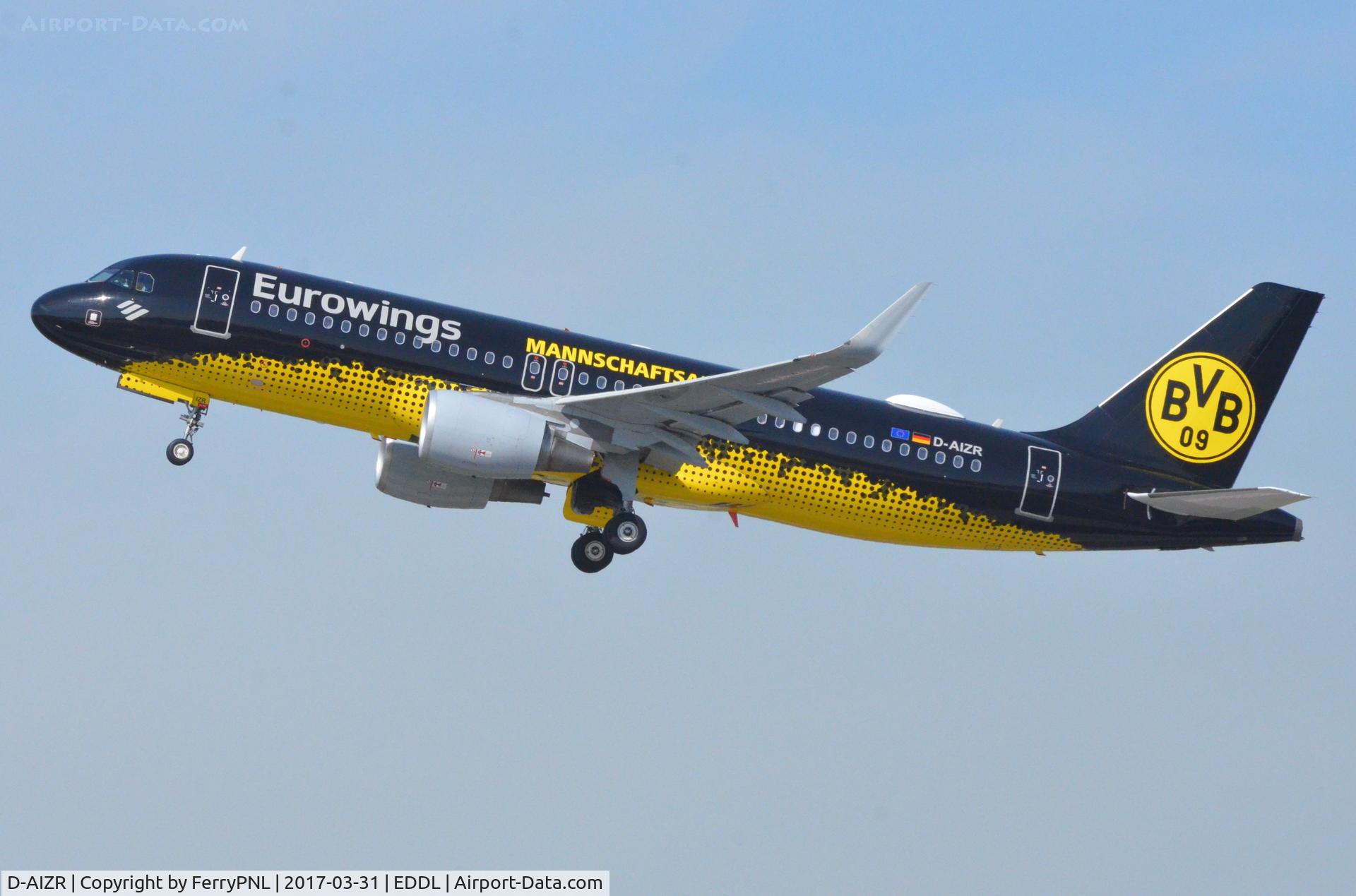 D-AIZR, 2013 Airbus A320-214 C/N 5525, Eurowings logojet departing DUS