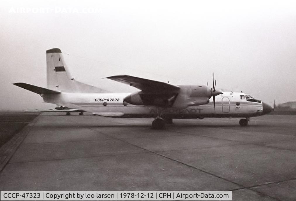 CCCP-47323, 1978 Antonov An-26 C/N 56 03, Copenhagen 12.12.1978 on way to Cuba