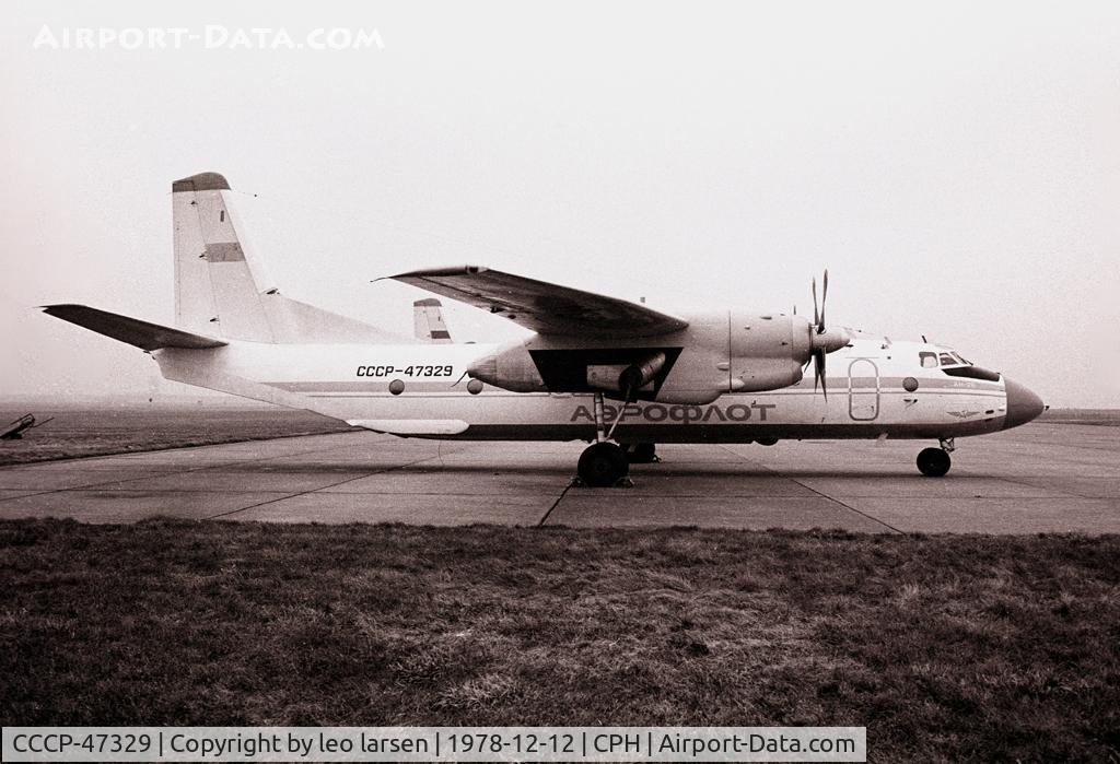 CCCP-47329, 1978 Antonov An-26 C/N 69 04, Copenhagen 12.12.78 on way to Cuba