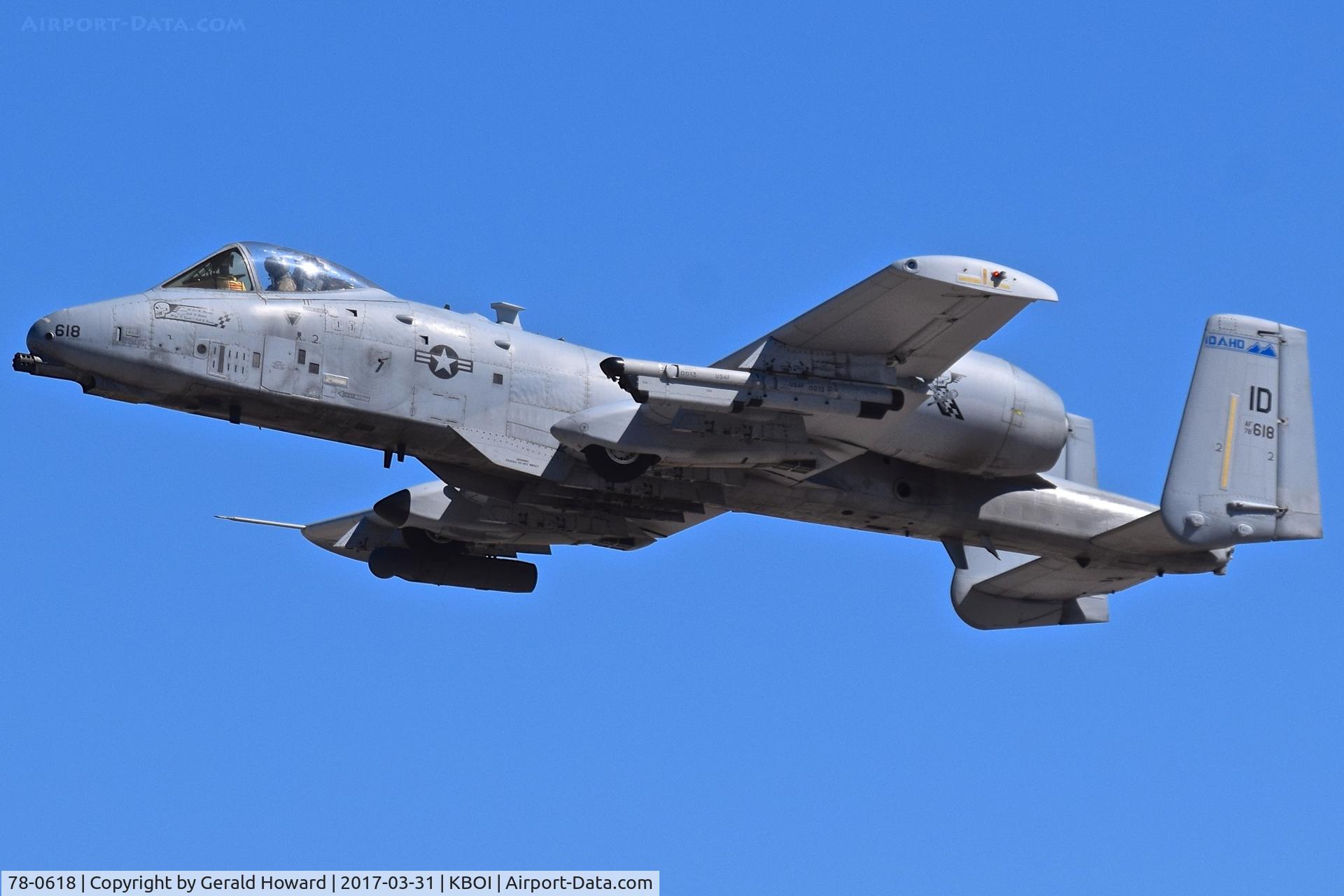 78-0618, 1978 Fairchild Republic A-10C Thunderbolt II C/N A10-0238, 190th Fighter Sq., 124th Fighter Wing, Idaho ANG.