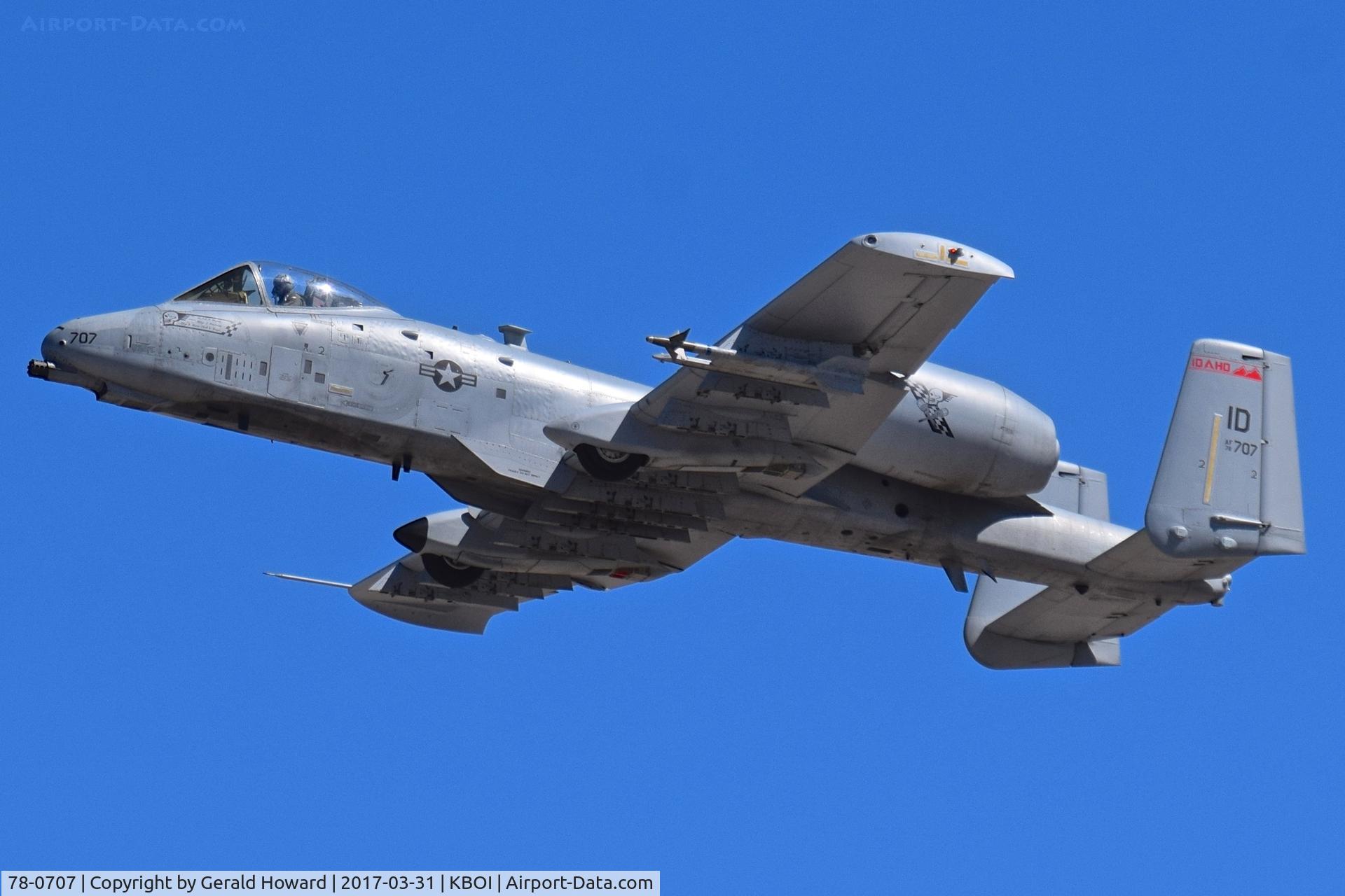 78-0707, 1978 Fairchild Republic A-10C Thunderbolt II C/N A10-0327, 190th Fighter Sq., 124th Fighter Wing, Idaho ANG.