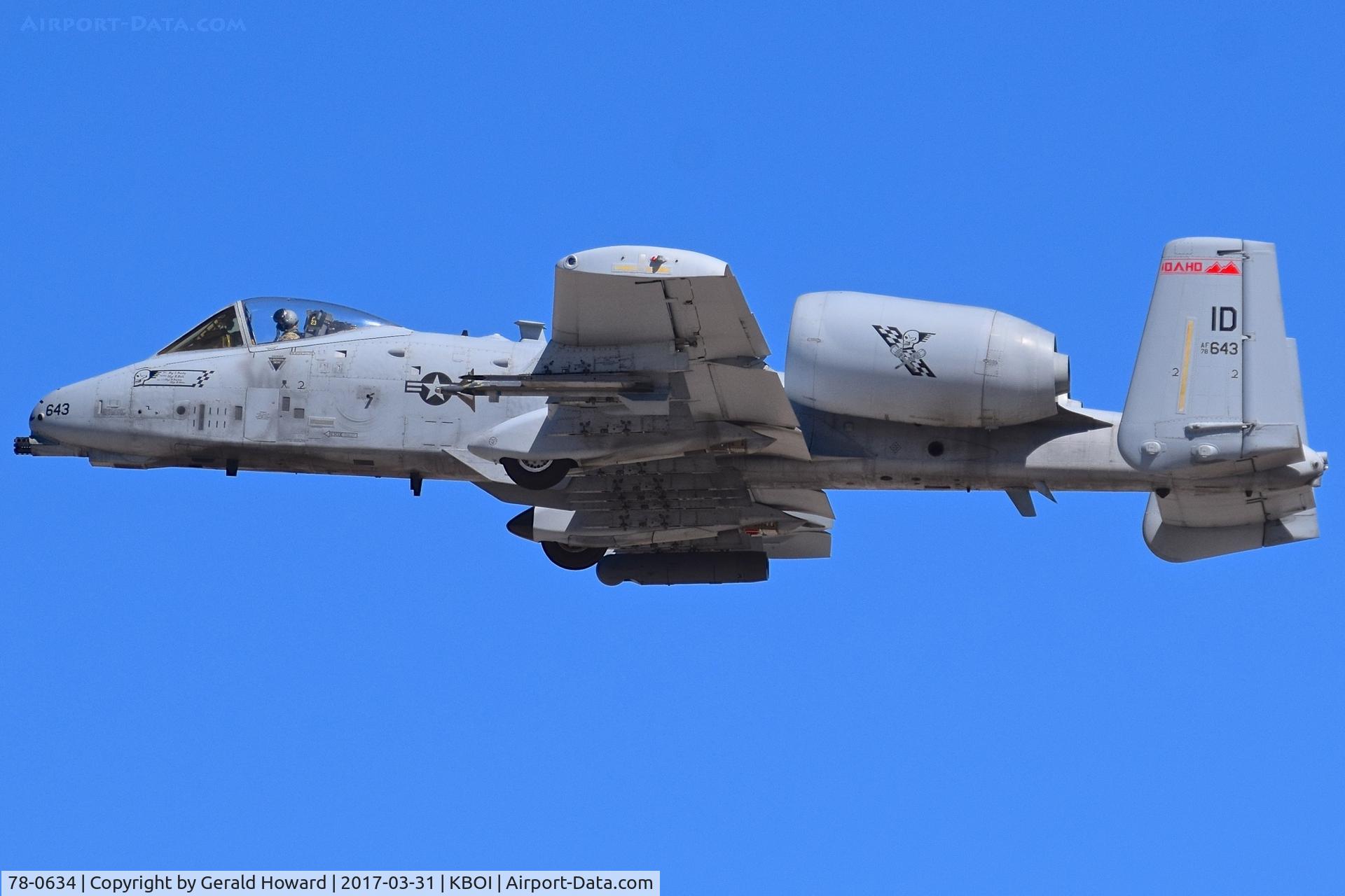 78-0634, 1978 Fairchild Republic A-10C Thunderbolt II C/N A10-0254, 190th Fighter Sq., 124th Fighter Wing, Idaho ANG.