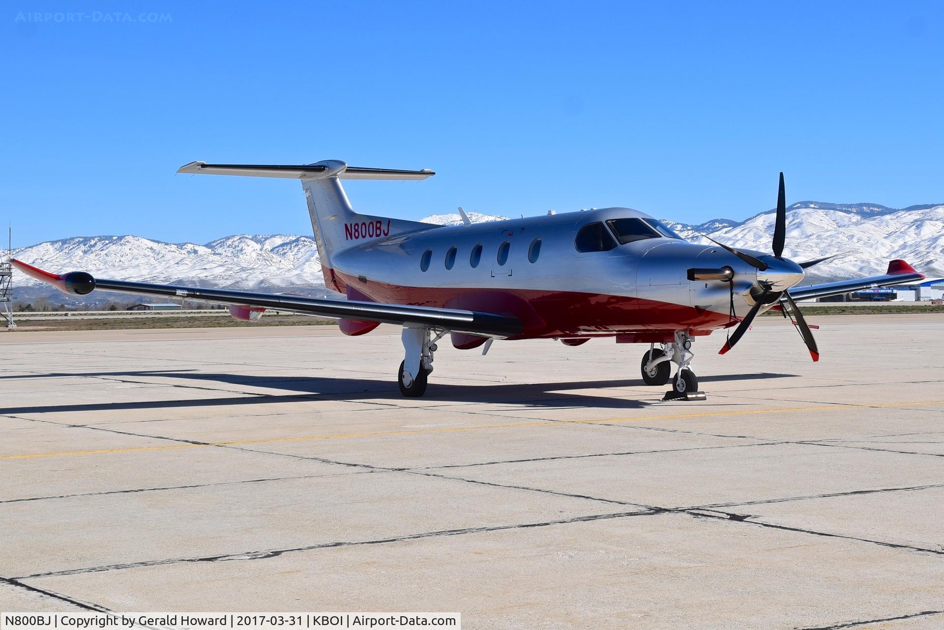 N800BJ, 2017 Pilatus PC-12/47E C/N 1678, Parked on South GA ramp.