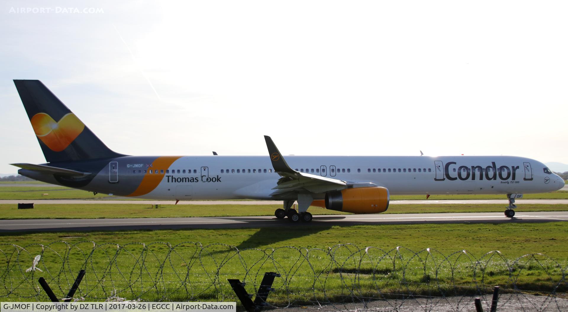 G-JMOF, 1999 Boeing 757-330 C/N 29013, leased from Condor Flugdienst on 17/03/2017 to Thomas Cook Airlines EX REG D-ABOF CANCELLED 17/03/2017 RE REGISTERED  G-JMOF ON 17/03/2017