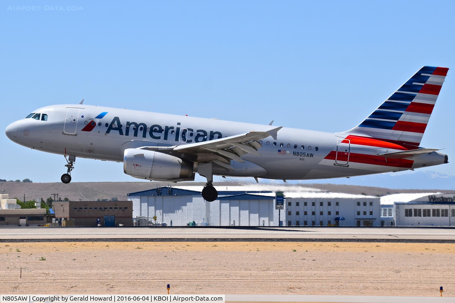 N805AW, 1999 Airbus A319-132 C/N 1049, Departing RWY 10L.