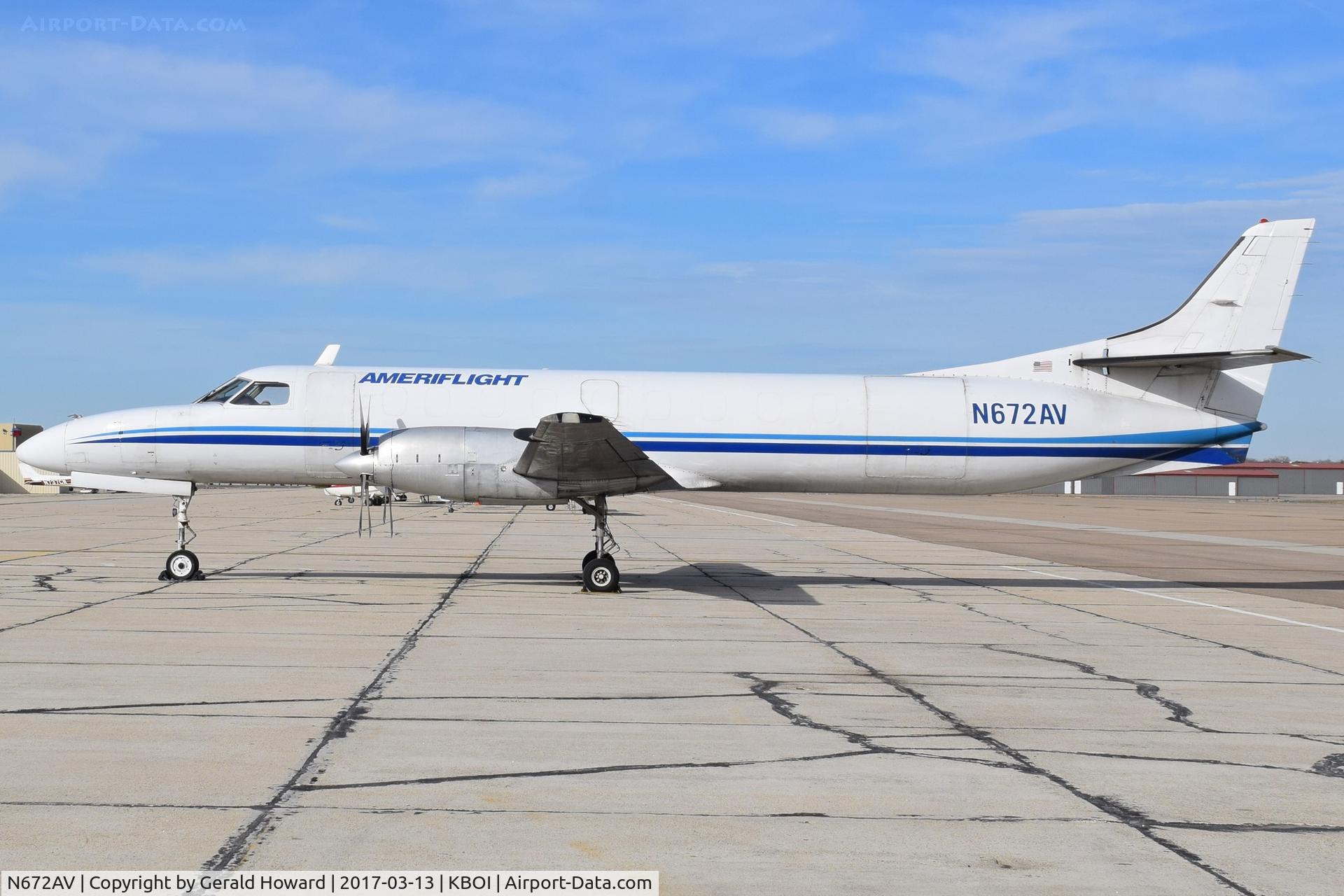 N672AV, Fairchild SA-227AC Metro III C/N AC672, Parked on the south GA ramp.