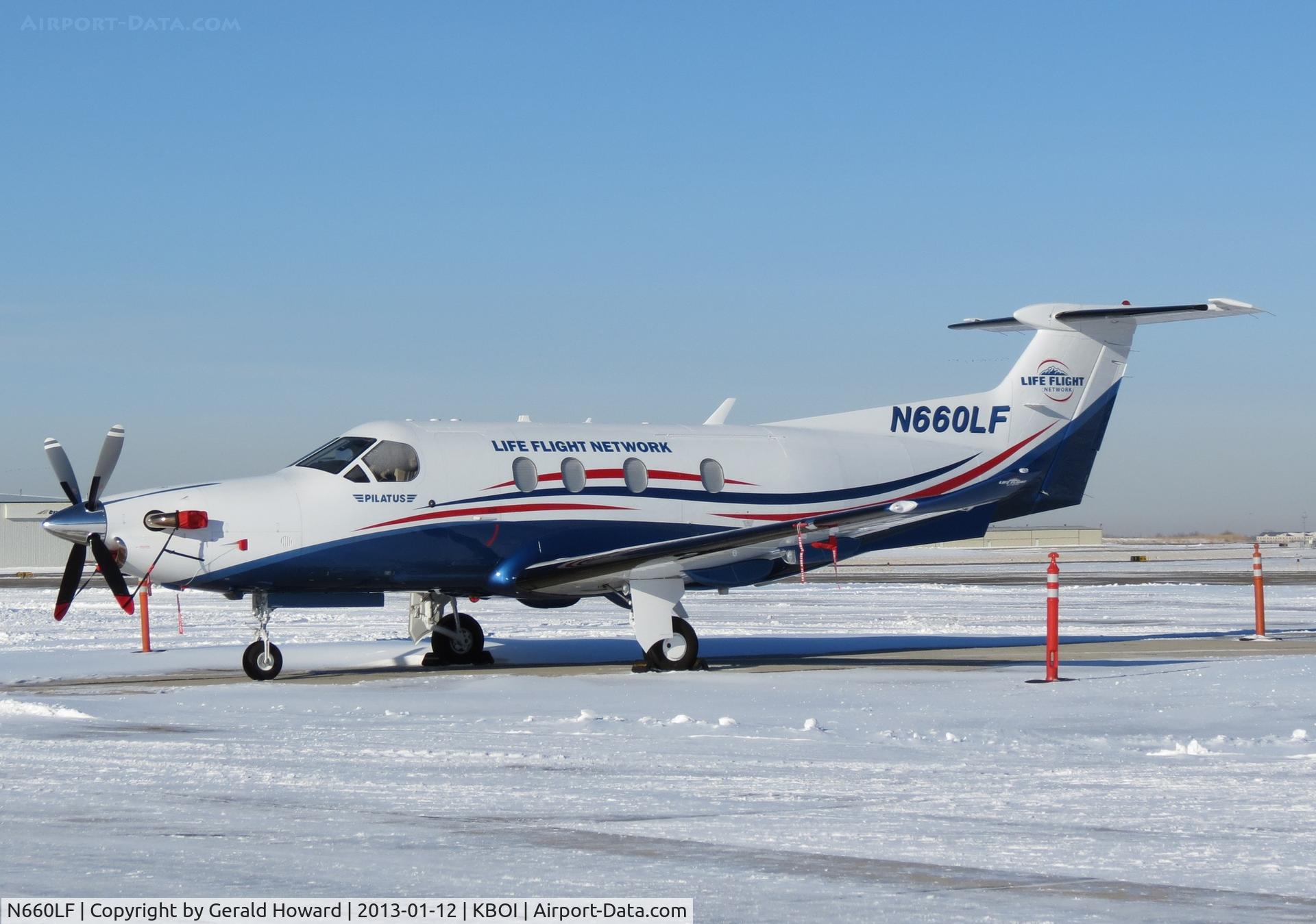 N660LF, 2012 Pilatus PC-12/47E C/N 1347, Parked on the south GA ramp.