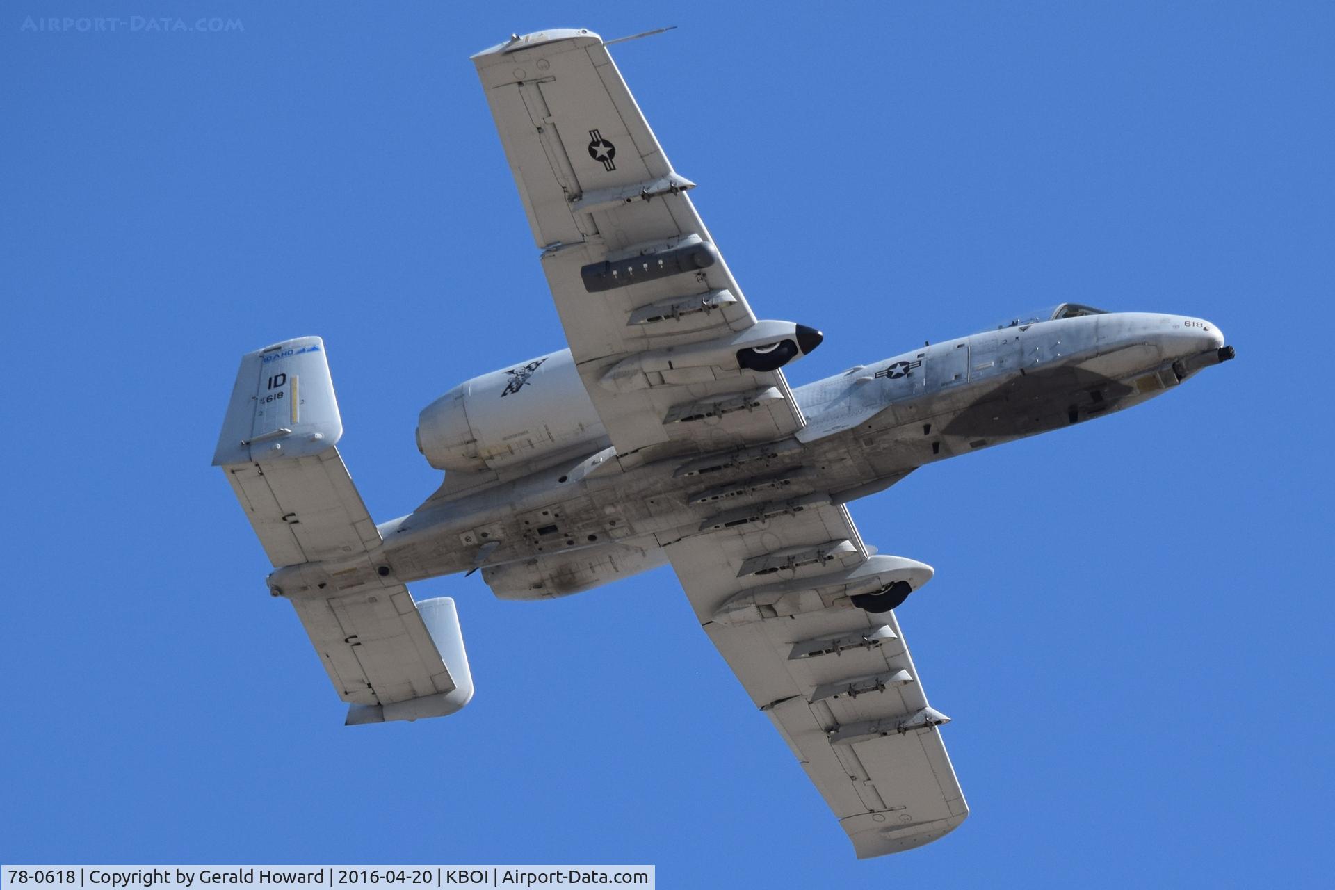 78-0618, 1978 Fairchild Republic A-10C Thunderbolt II C/N A10-0238, Overhead approach for RWY 10R.