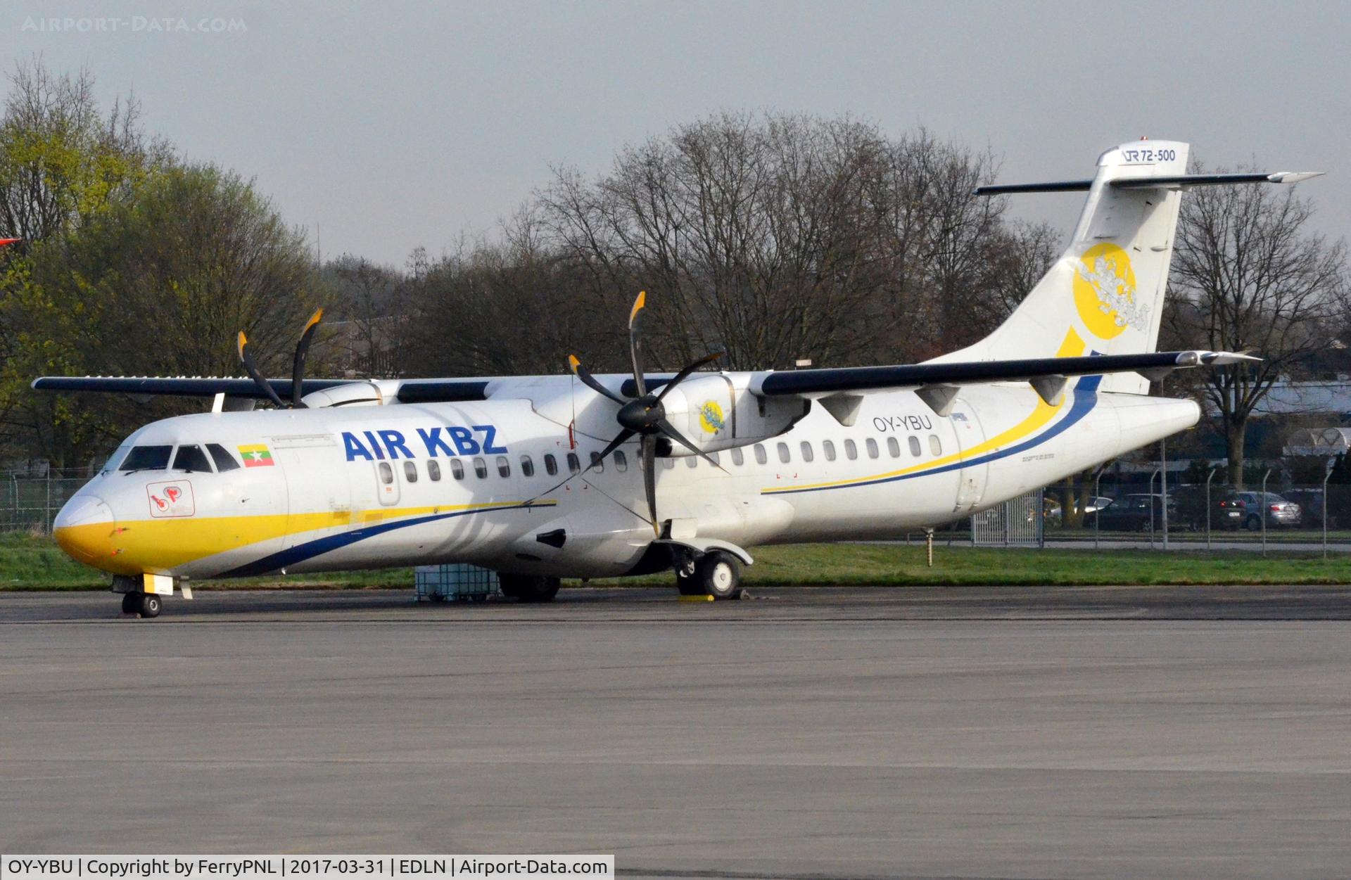 OY-YBU, 1998 ATR 72-500 (72-212A) C/N 541, Nordic Aviation Capital ATR72 returned from lease to Air KBZ in Birma.