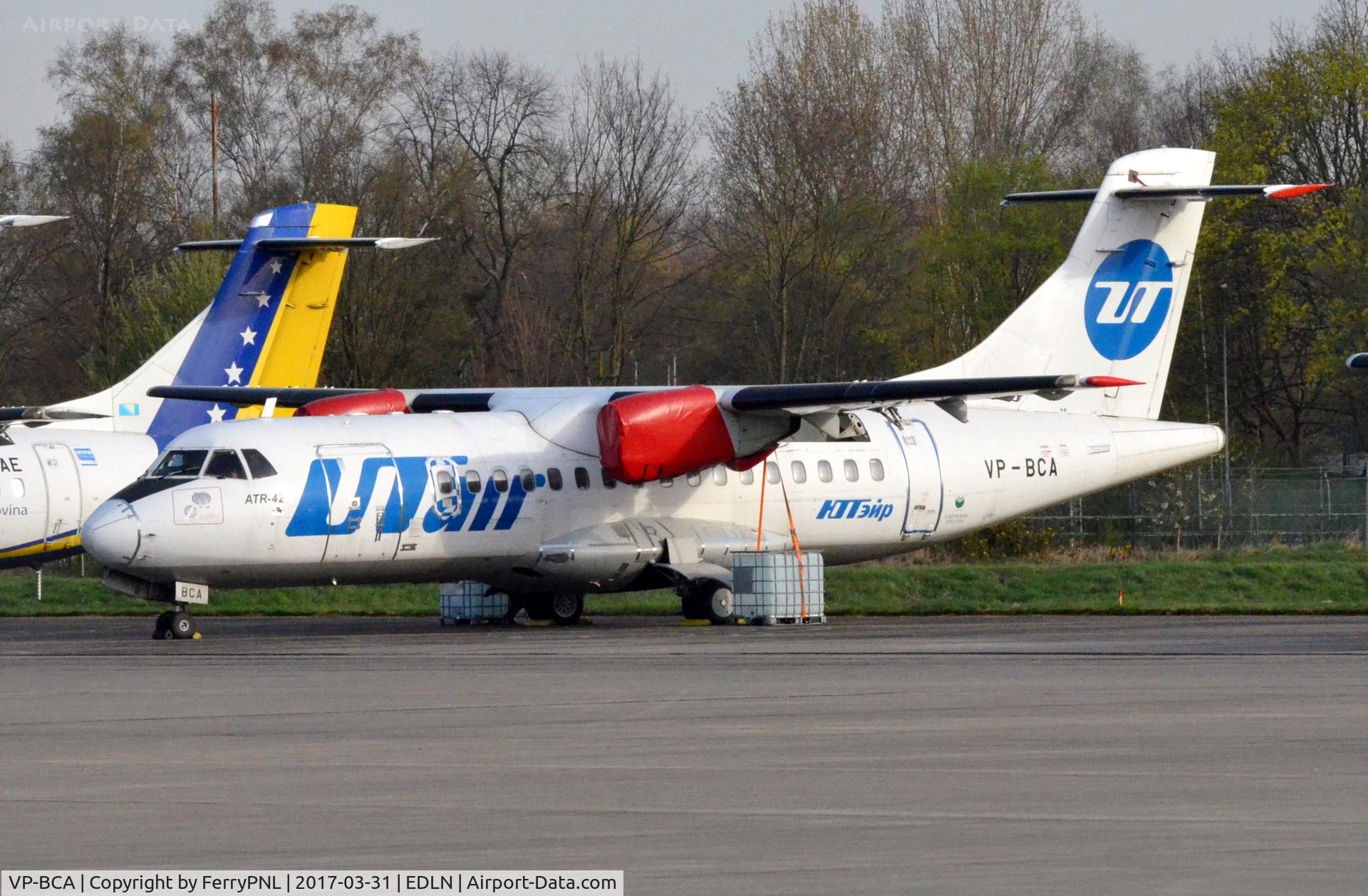 VP-BCA, 1987 ATR 42-312 C/N 051, UTAir ATR42 stored for some time now.