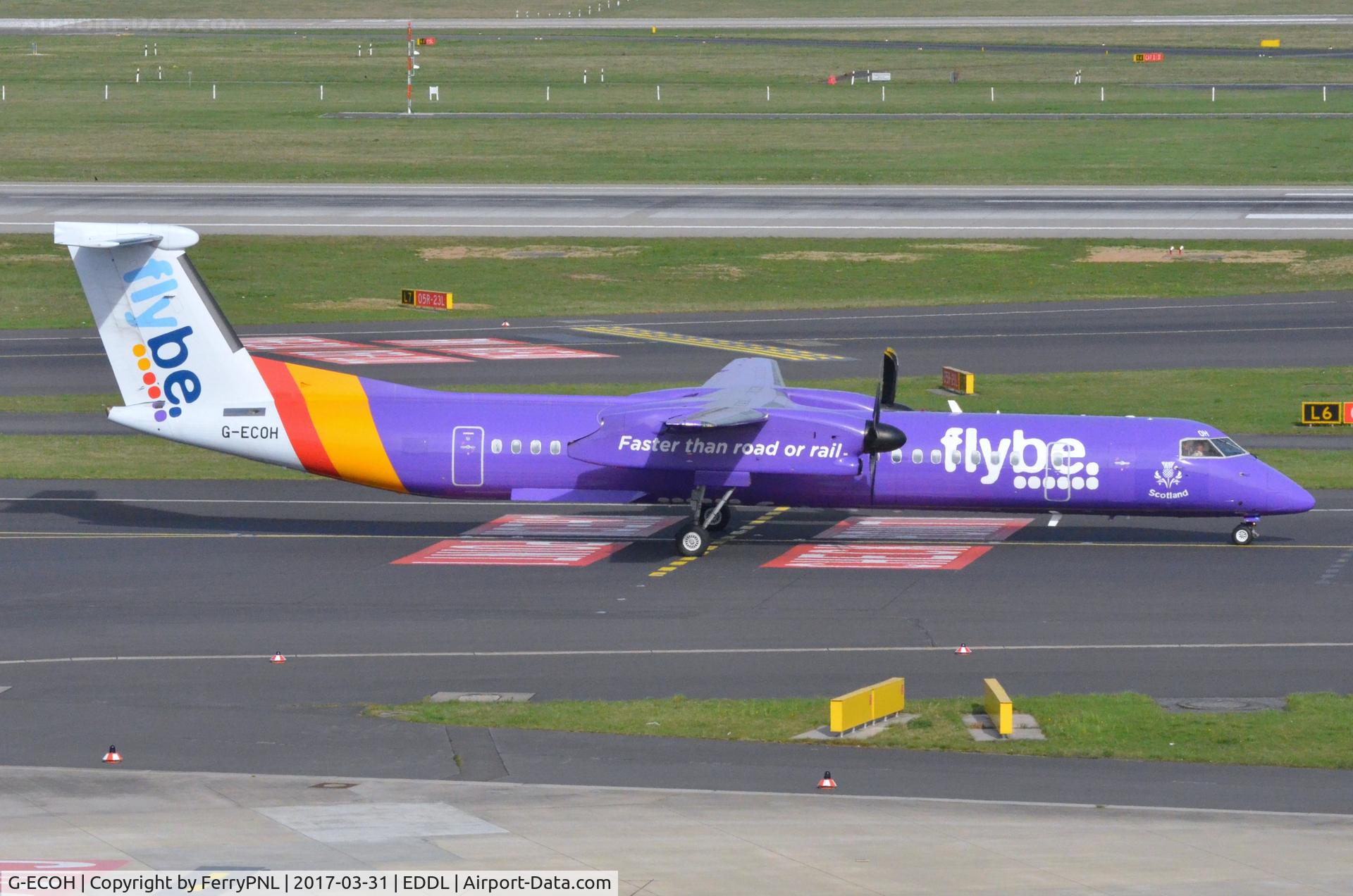 G-ECOH, 2008 De Havilland Canada DHC-8-402Q Dash 8 C/N 4221, FlyBe DHC8 taxying for departure