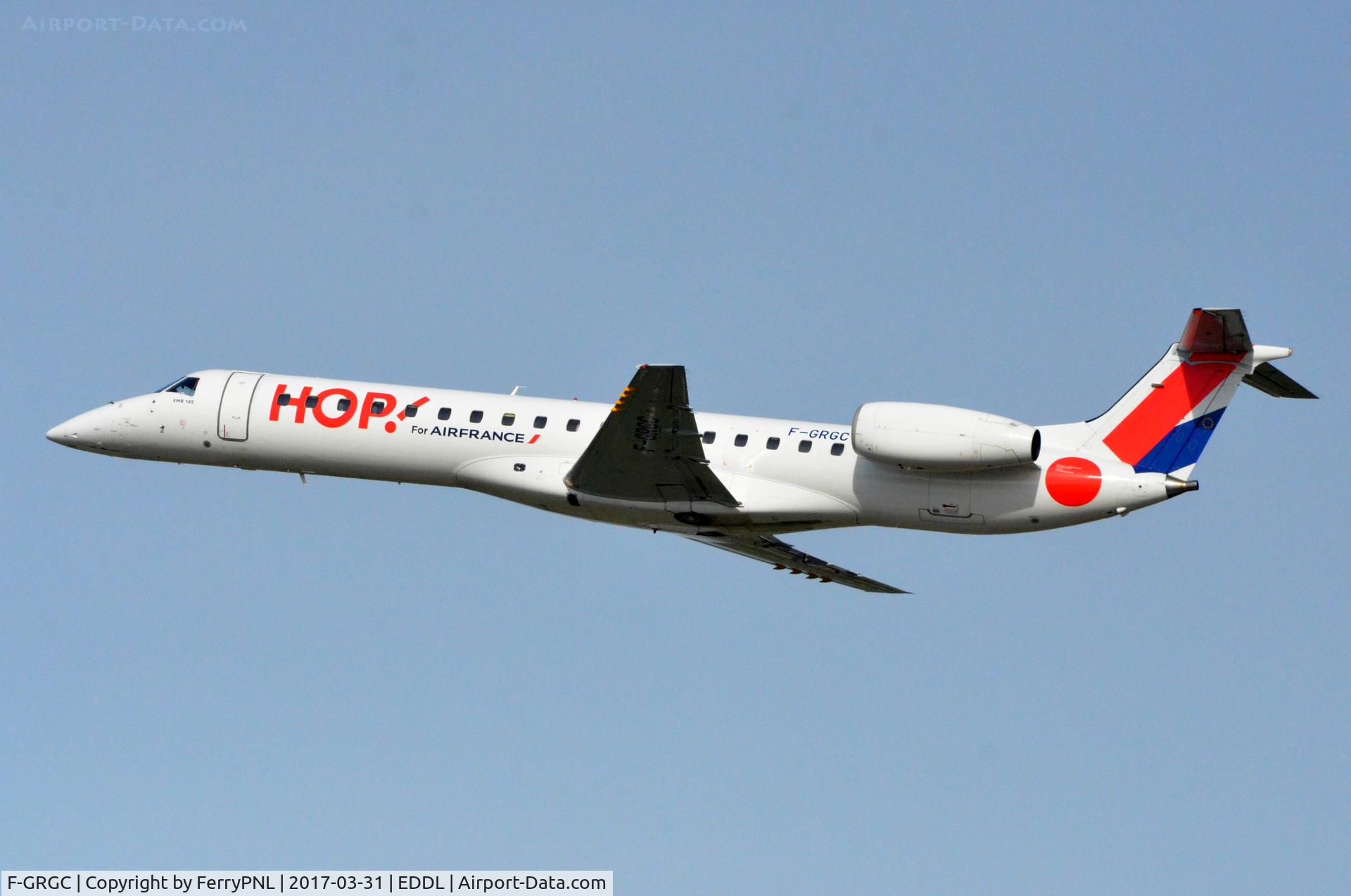 F-GRGC, 1997 Embraer EMB-145EU (ERJ-145EU) C/N 145012, HOP ERJ145 departing
