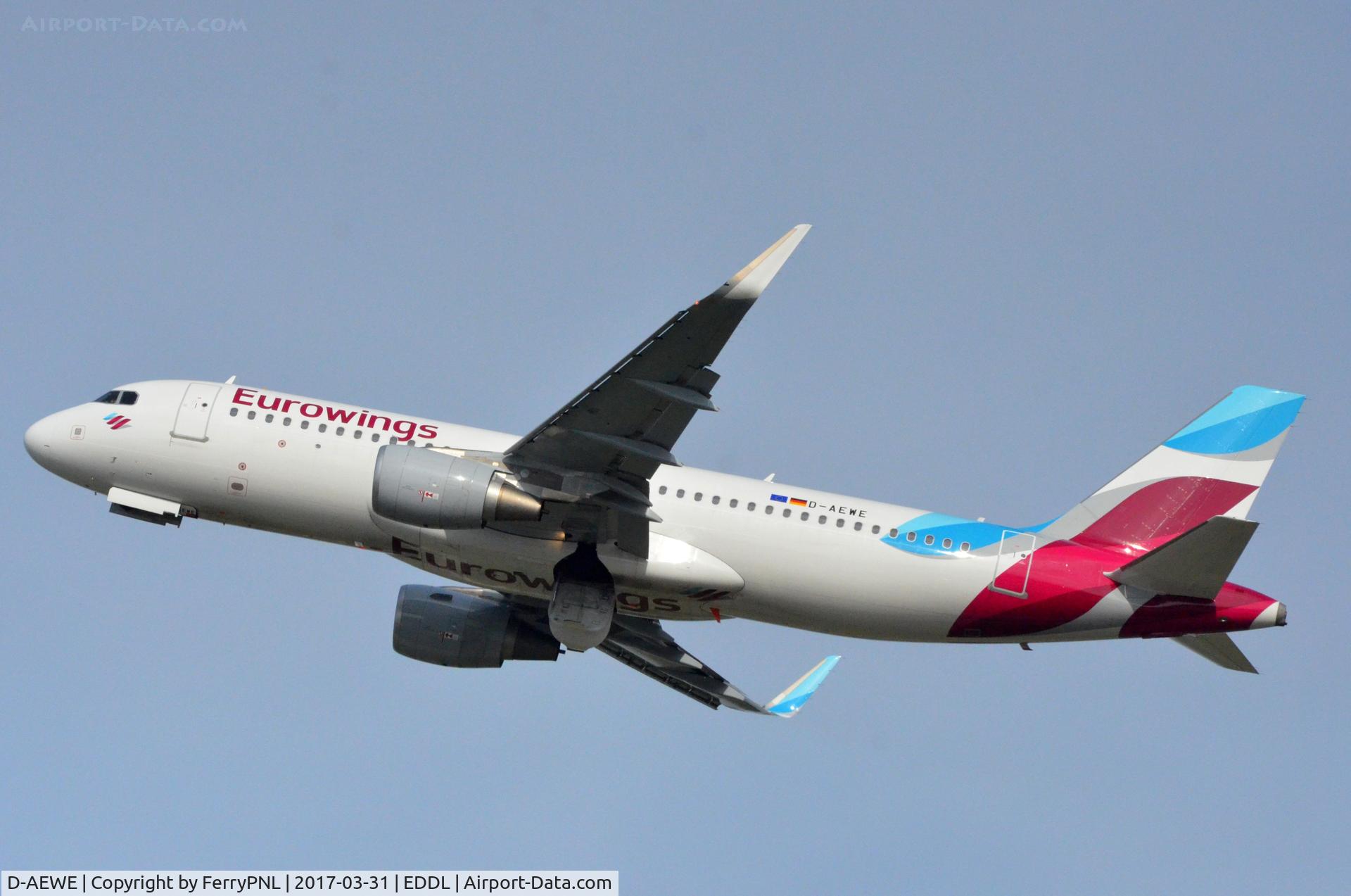 D-AEWE, 2016 Airbus A320-214 C/N 7056, Eurowings A320 lifting-off.