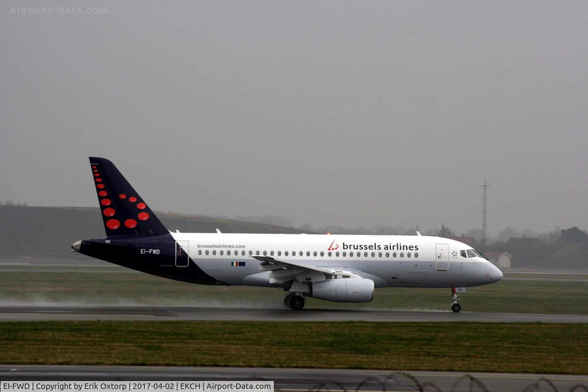 EI-FWD, 2016 Sukhoi Superjet 100 C/N 95105, EI-FWD take off roll rw 22L