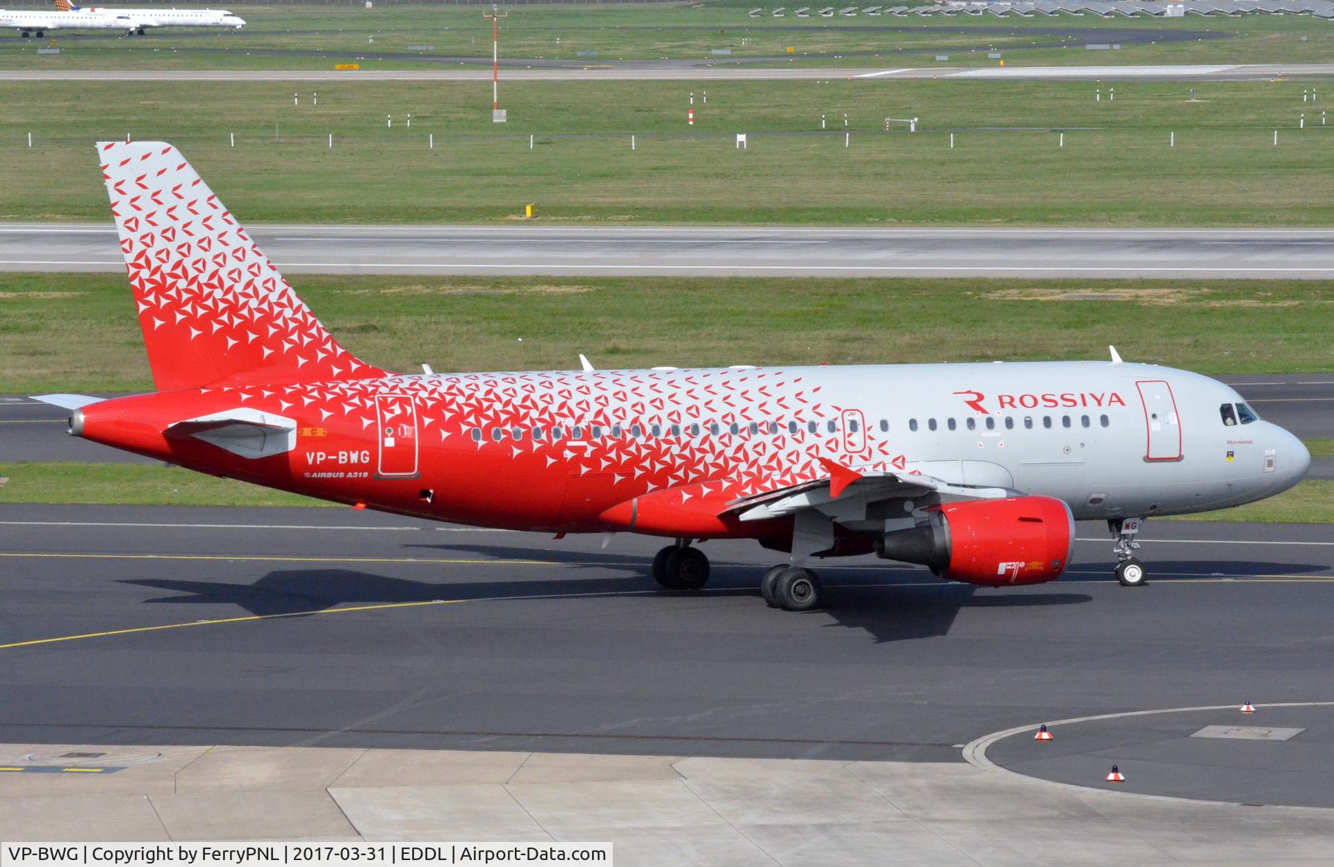 VP-BWG, 2003 Airbus A319-111 C/N 2093, Rossiya A319 taxying out.