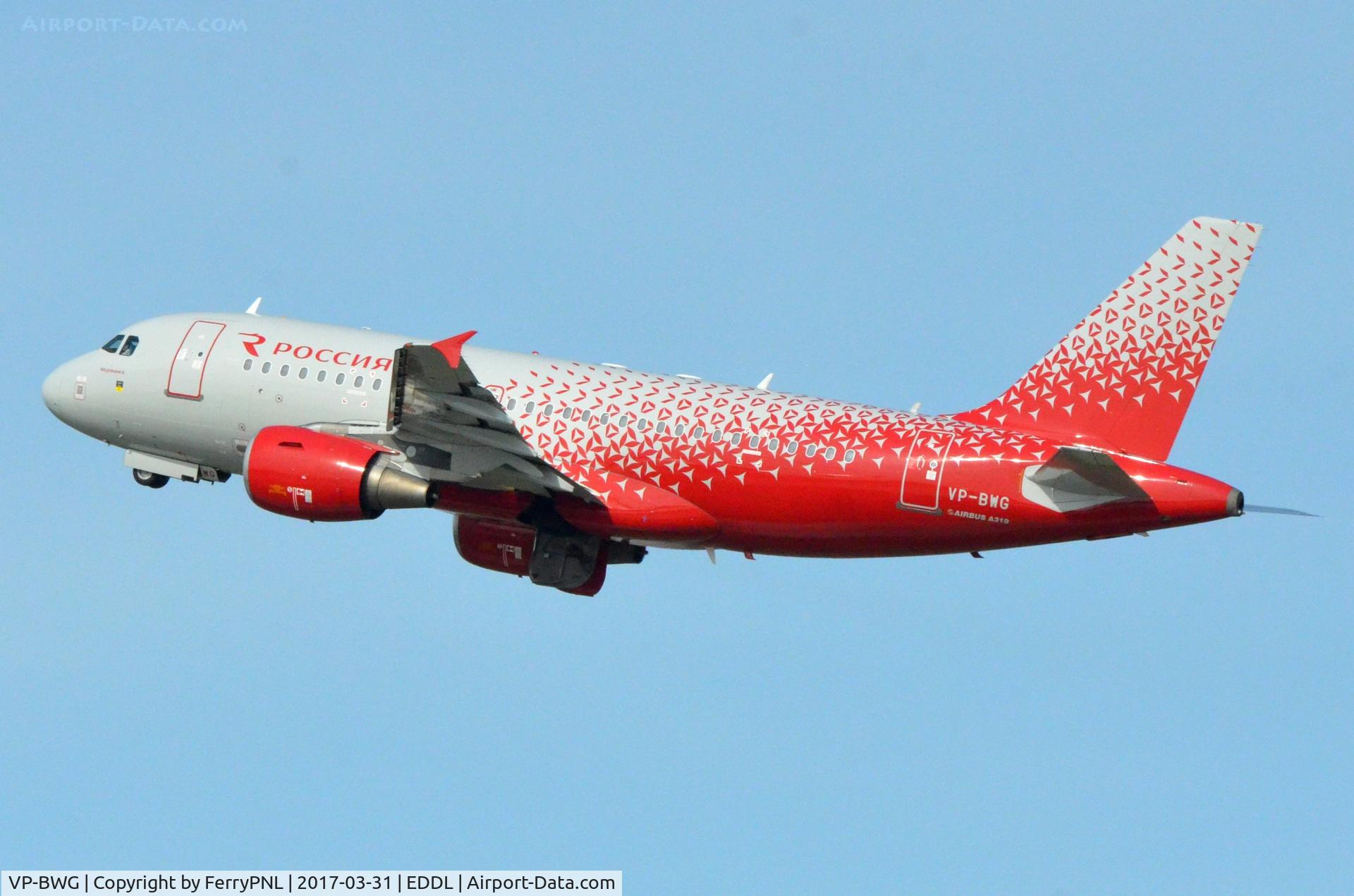 VP-BWG, 2003 Airbus A319-111 C/N 2093, Rossiya A319 lifting-off for LEN