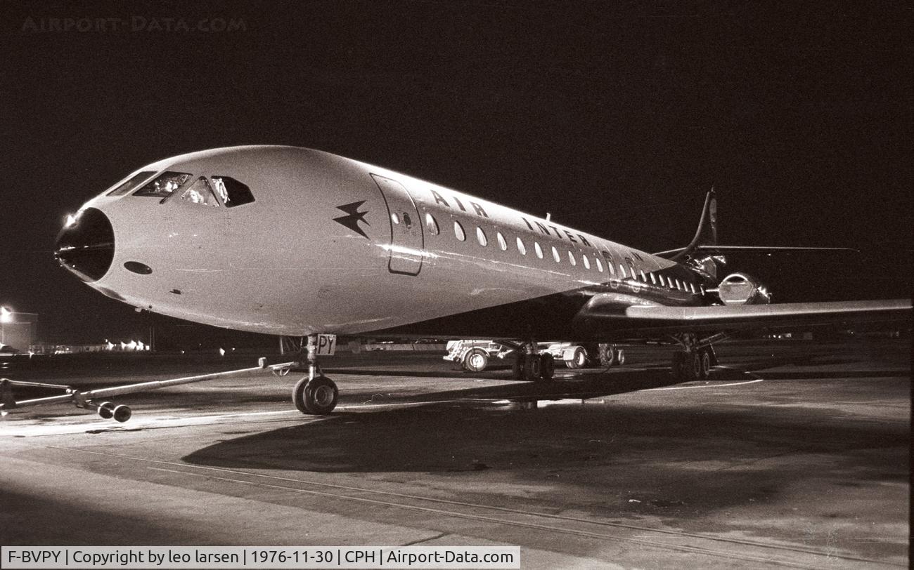 F-BVPY, 1971 Aerospatiale SE-210 Caravelle 12 C/N 271, Copenhagen 30.11.1976