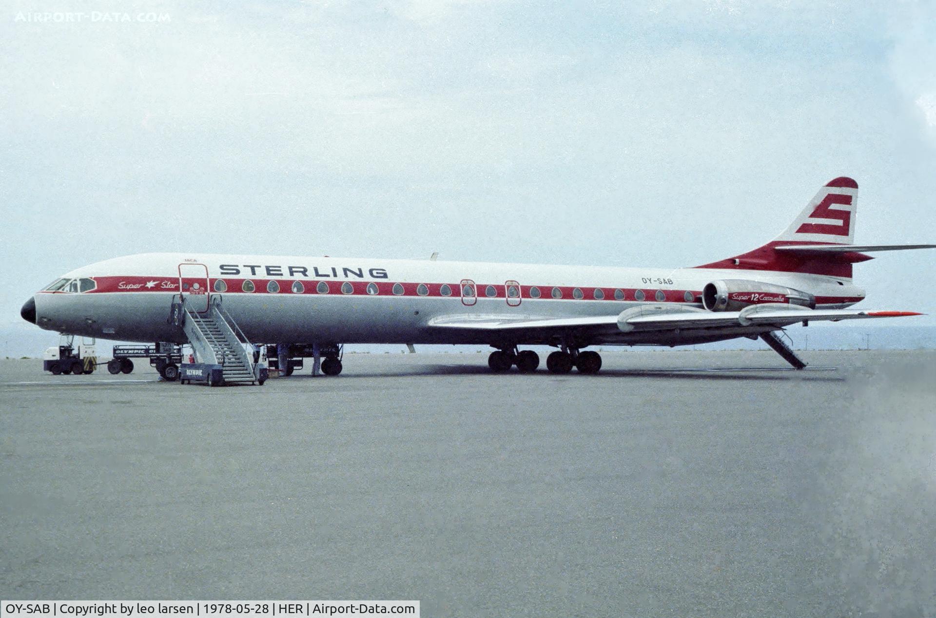 OY-SAB, 1971 Aerospatiale SE-210 Caravelle 12 C/N 271, Heraklion 28.5.1978