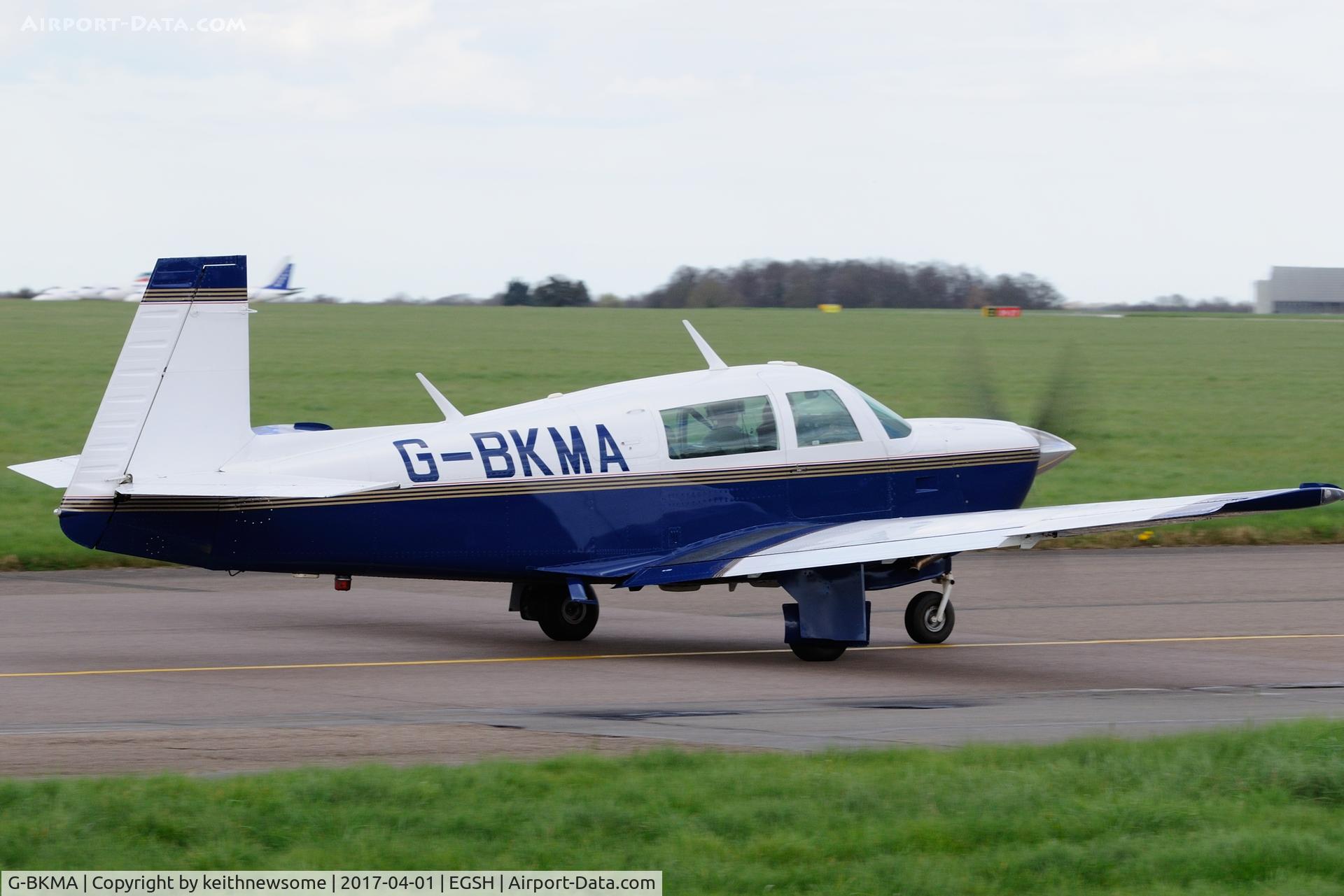 G-BKMA, 1982 Mooney M20J 201 C/N 24-1316, Return Visitor.