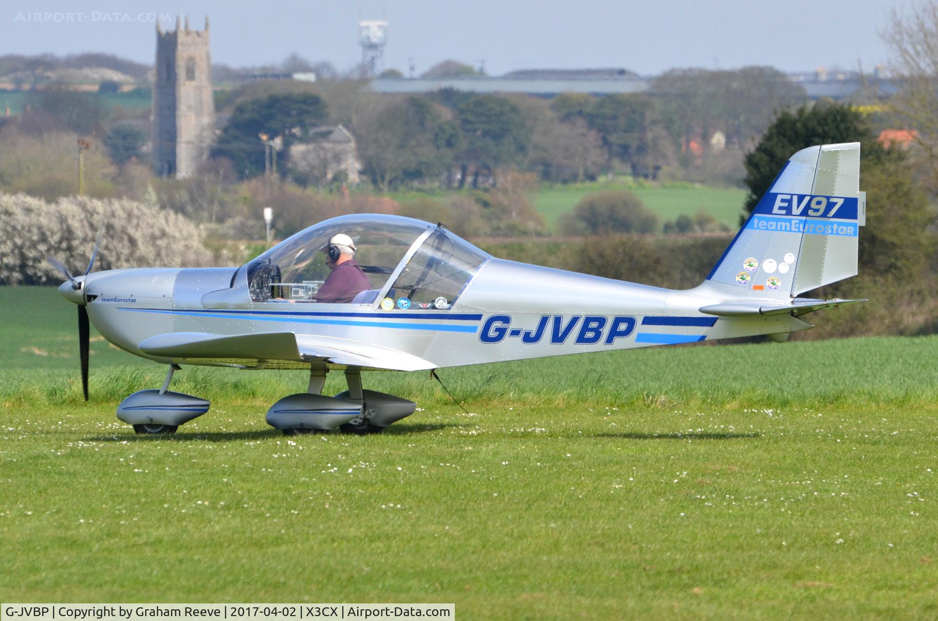 G-JVBP, 2006 Aerotechnik EV-97 TeamEurostar UK C/N 2730, About to depart from Northrepps.