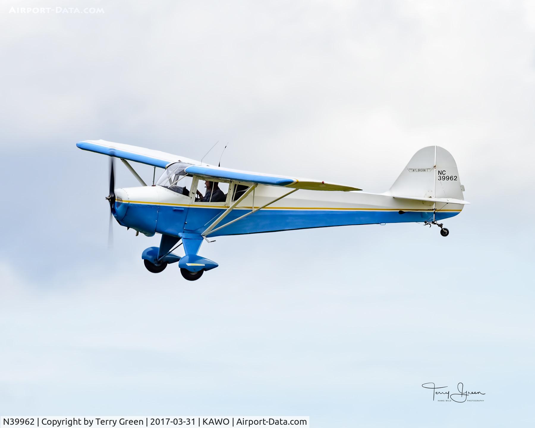 N39962, 1945 Taylorcraft BC12-D C/N 6621, KAWO