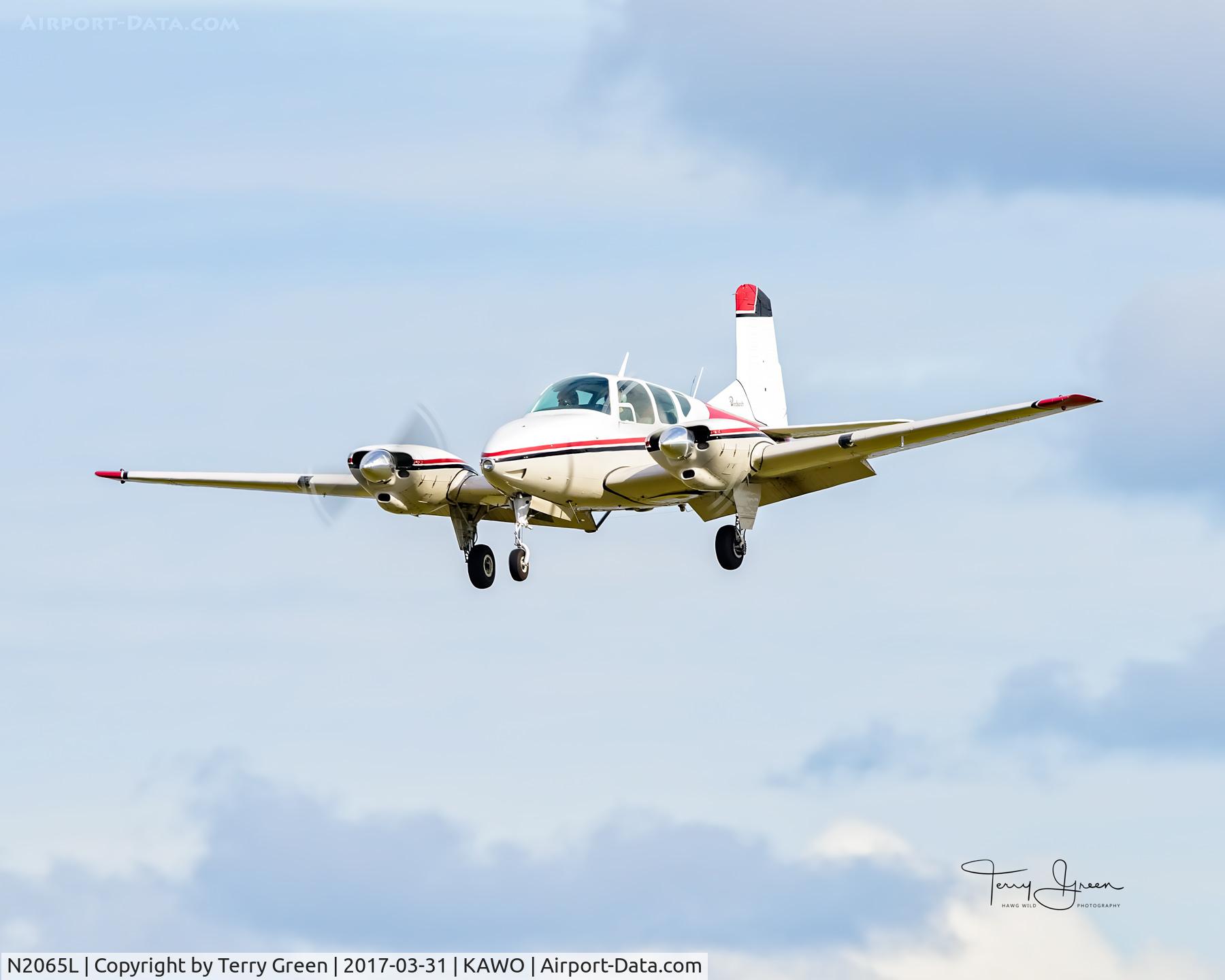 N2065L, 1959 Beech 95 Travel Air C/N TD-209, KAWO