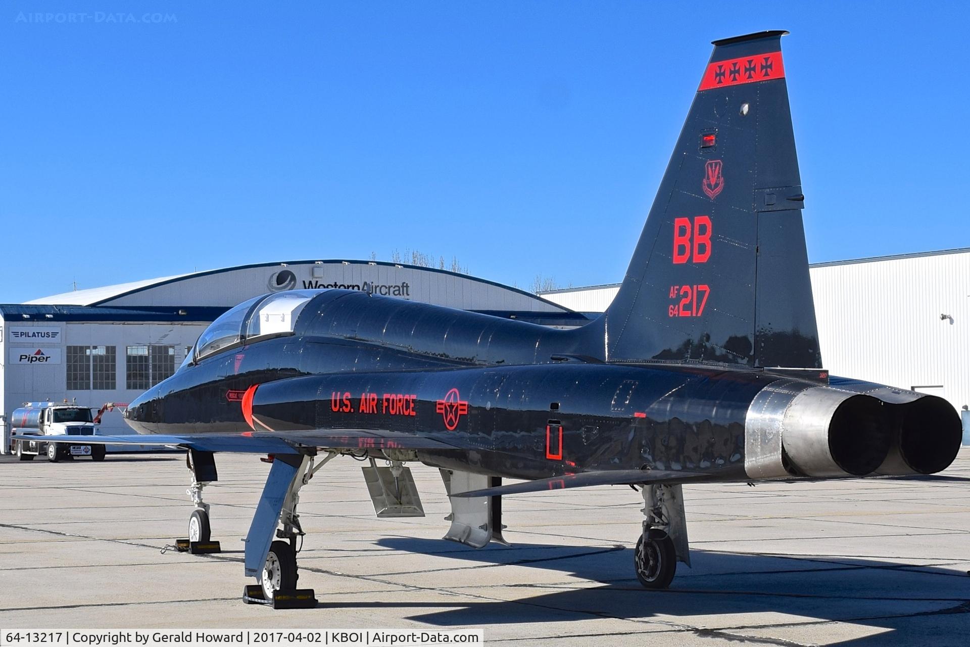 64-13217, 1964 Northrop T-38A Talon C/N N.5646, Parked on south GA ramp. 9th Recon Wing, Beale AFB, CA.