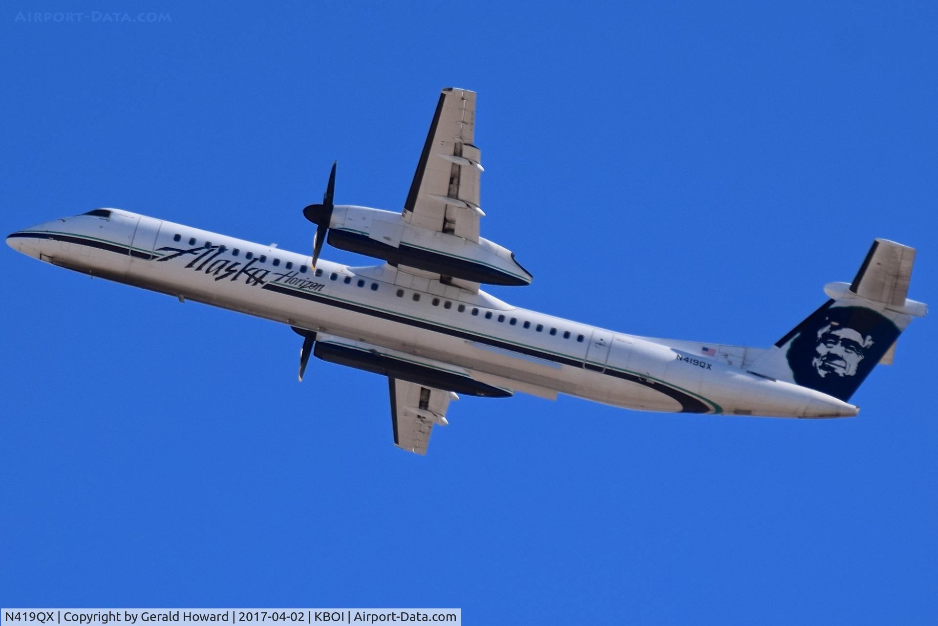 N419QX, 2007 De Havilland Canada DHC-8-402 Dash 8 C/N 4145, Departing RWY 28R.