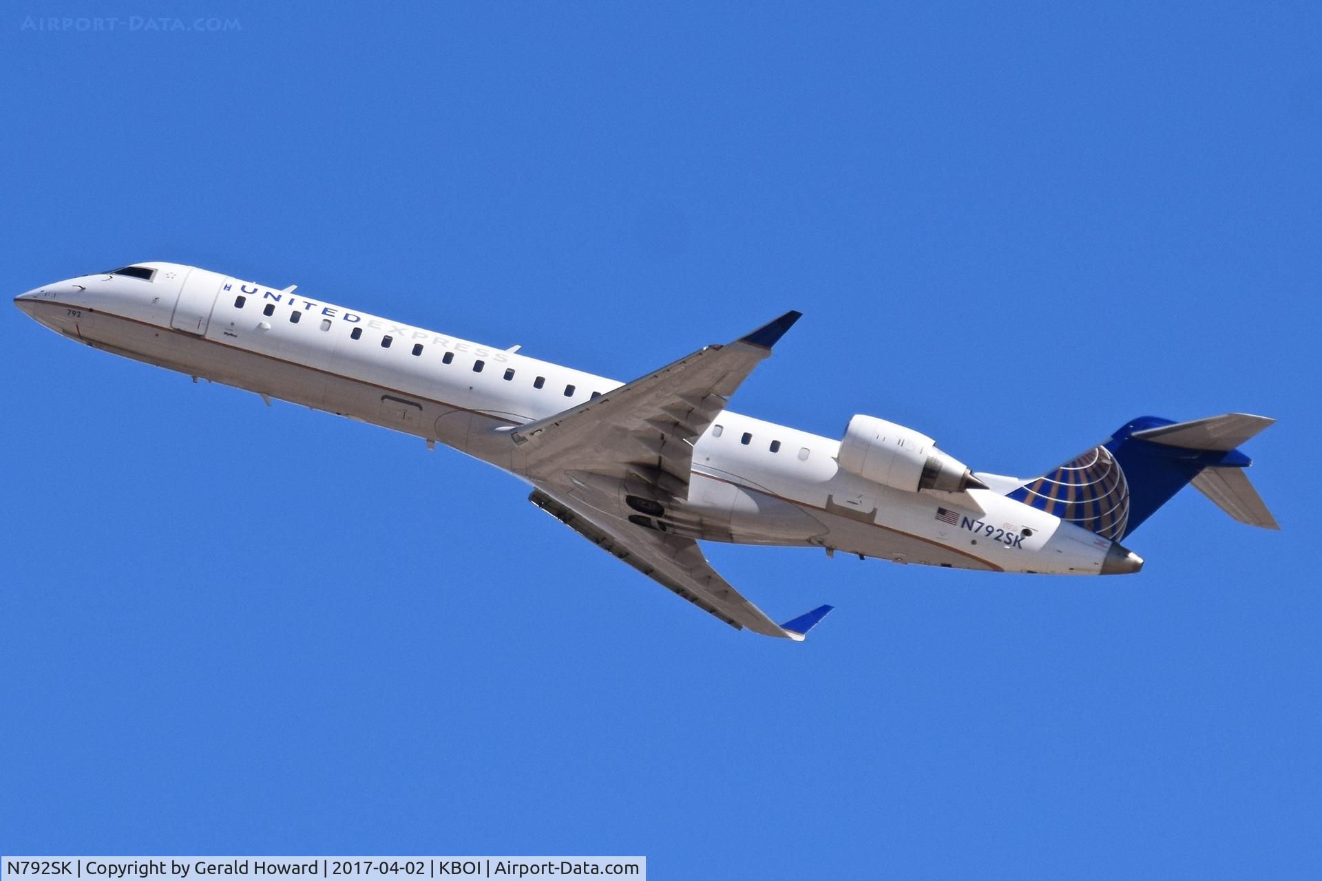 N792SK, 2009 Bombardier CRJ-700 (CL-600-2C10) Regional Jet C/N 10294, Departing RWY 28R.