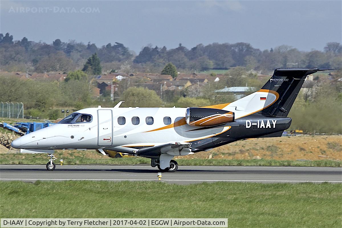 D-IAAY, 2011 Embraer EMB-500 Phenom 100 C/N 50000243, At London Luton